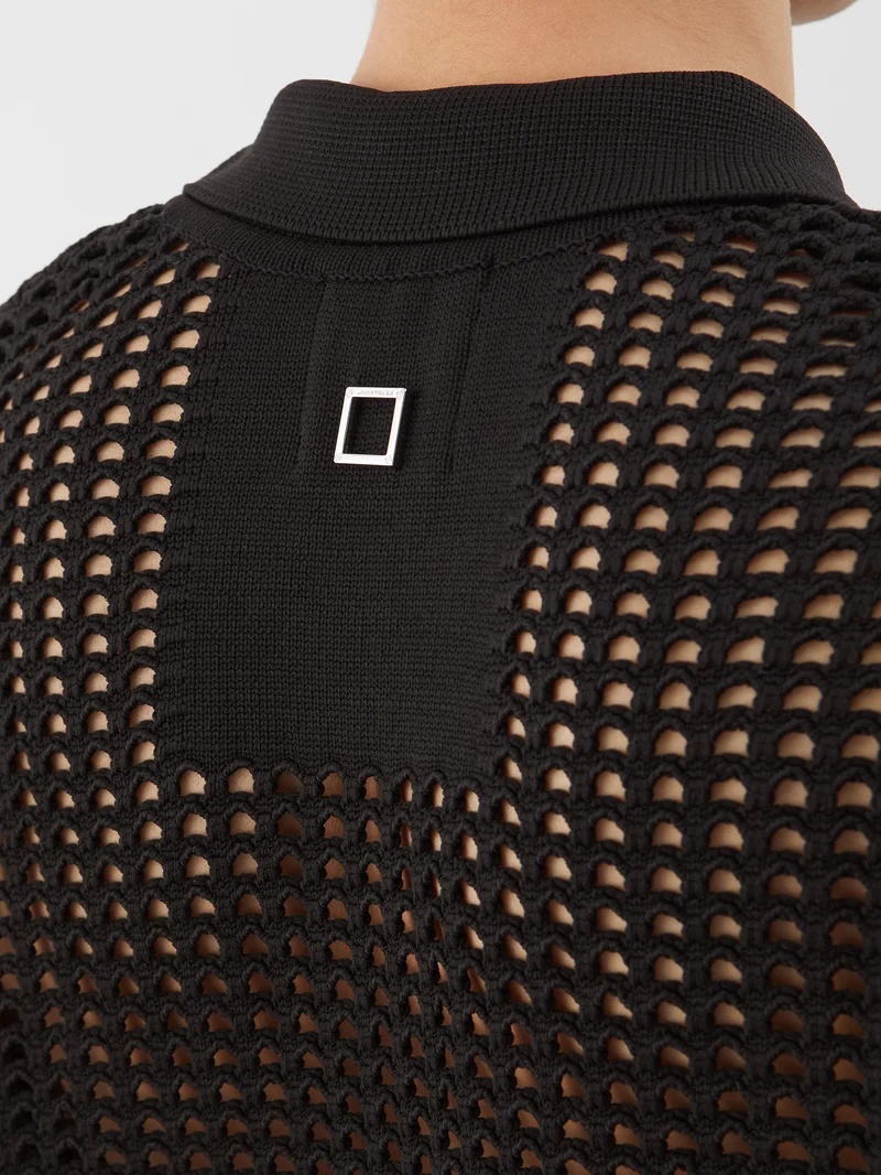 Open-knit short-sleeved shirt - 4