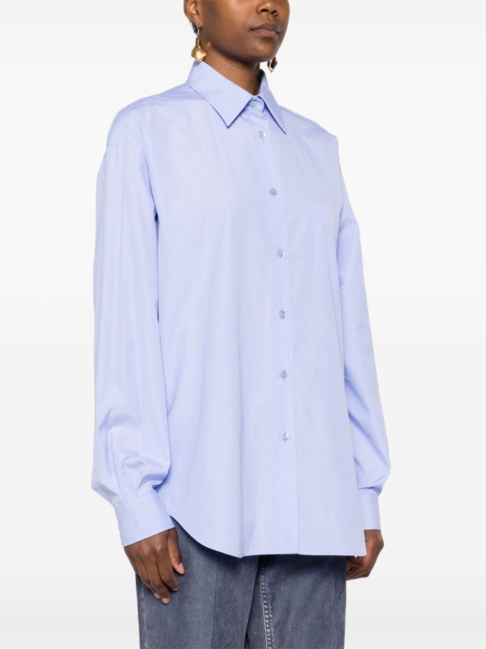 logo-embroidered shirt - 3