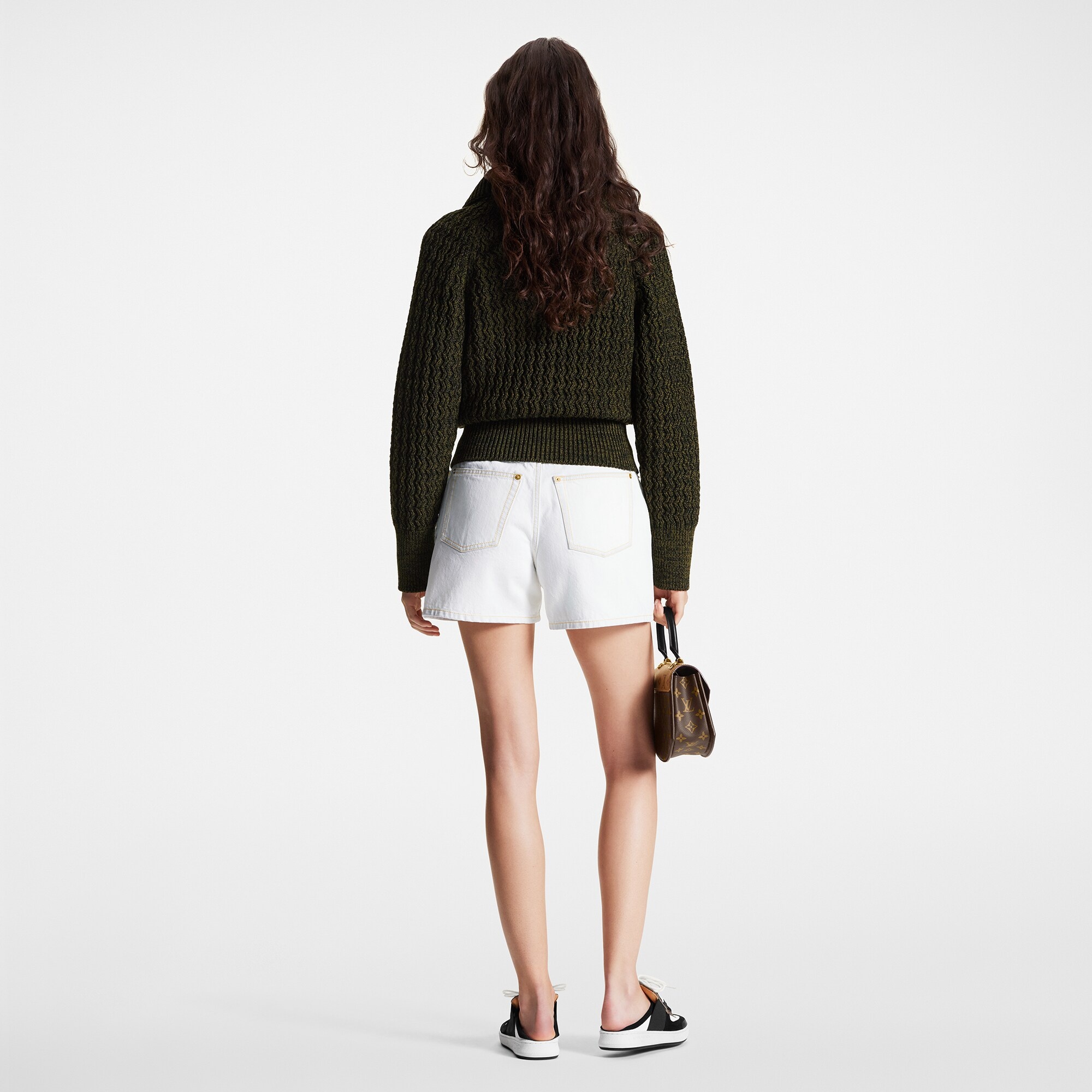 Bleached Denim Shorts - 3