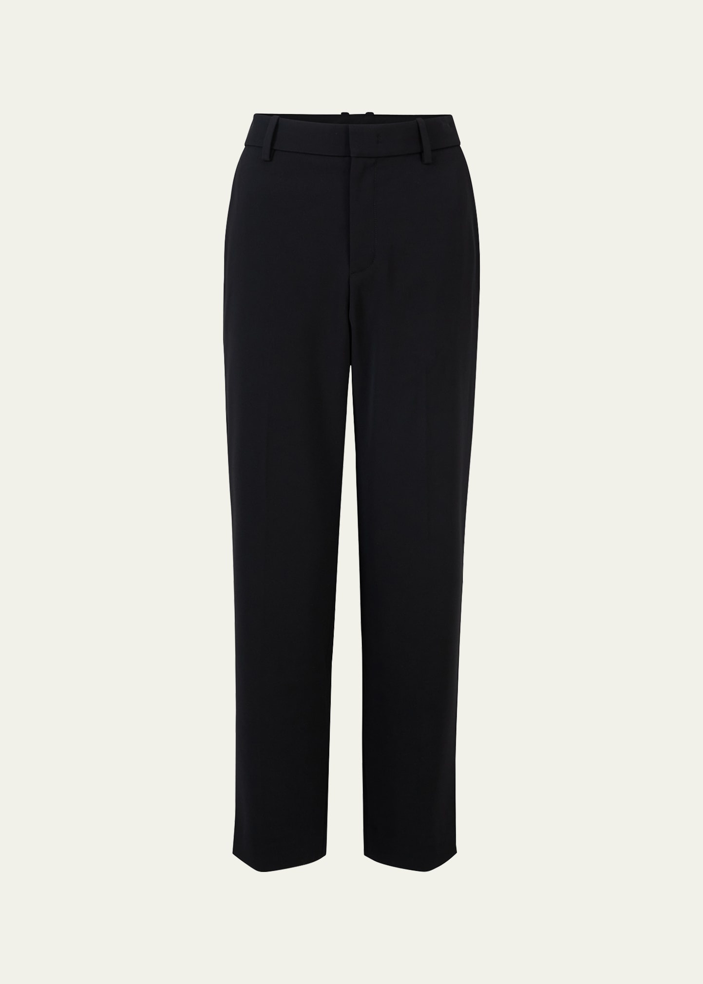 Crepe Tailored Straight-Leg Pants - 1