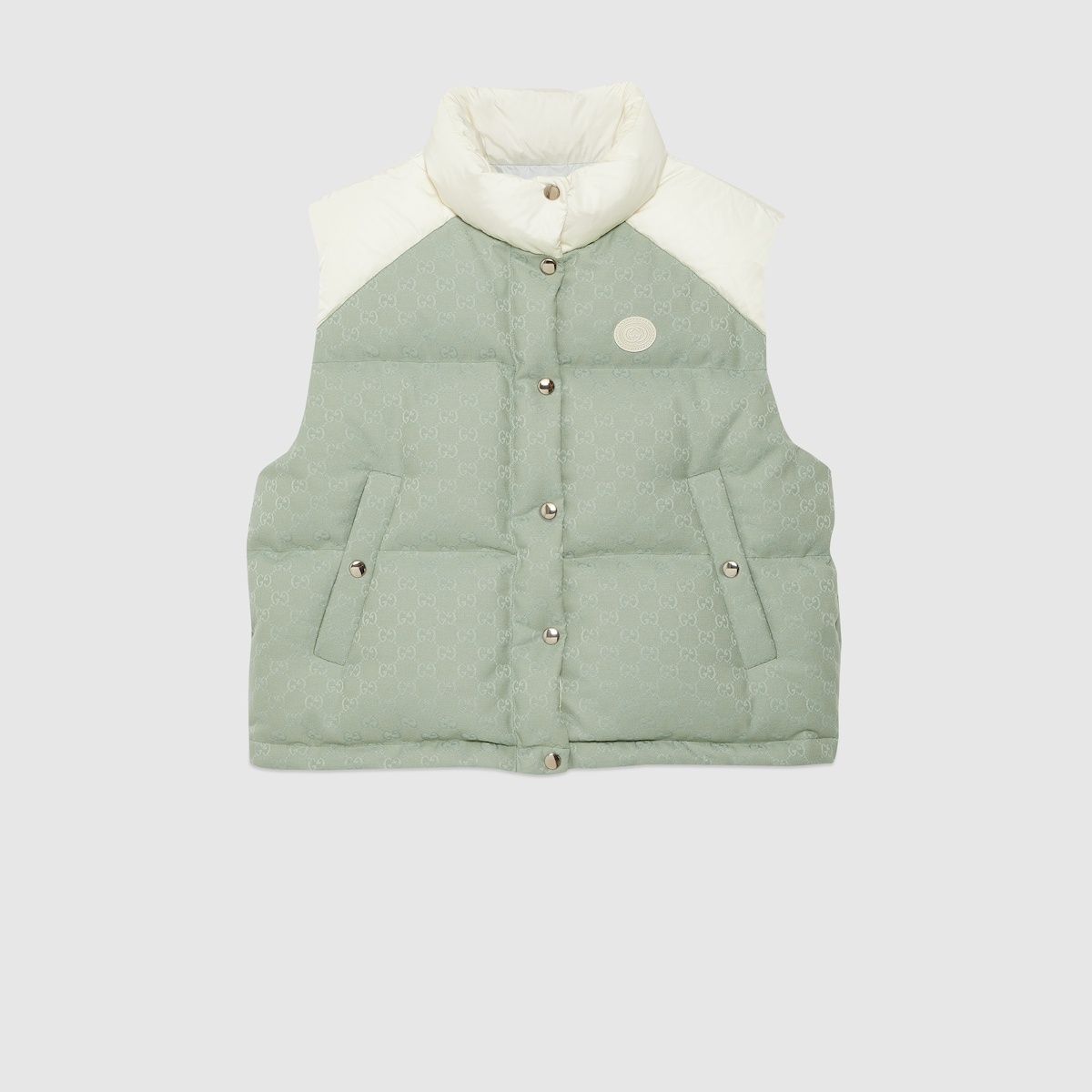 GG cotton canvas padded vest - 1