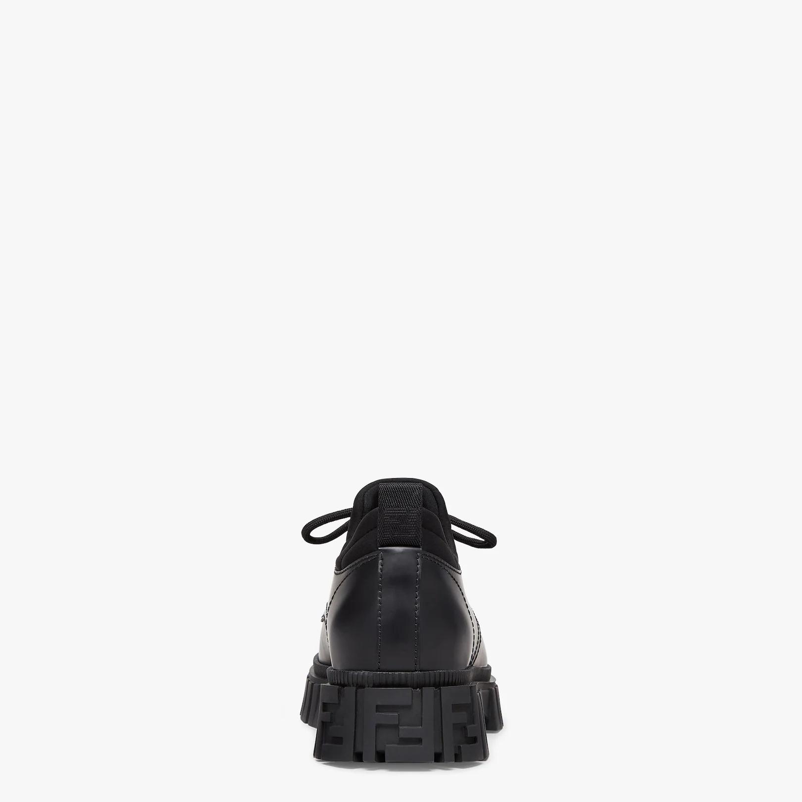 Black leather lace-ups - 3