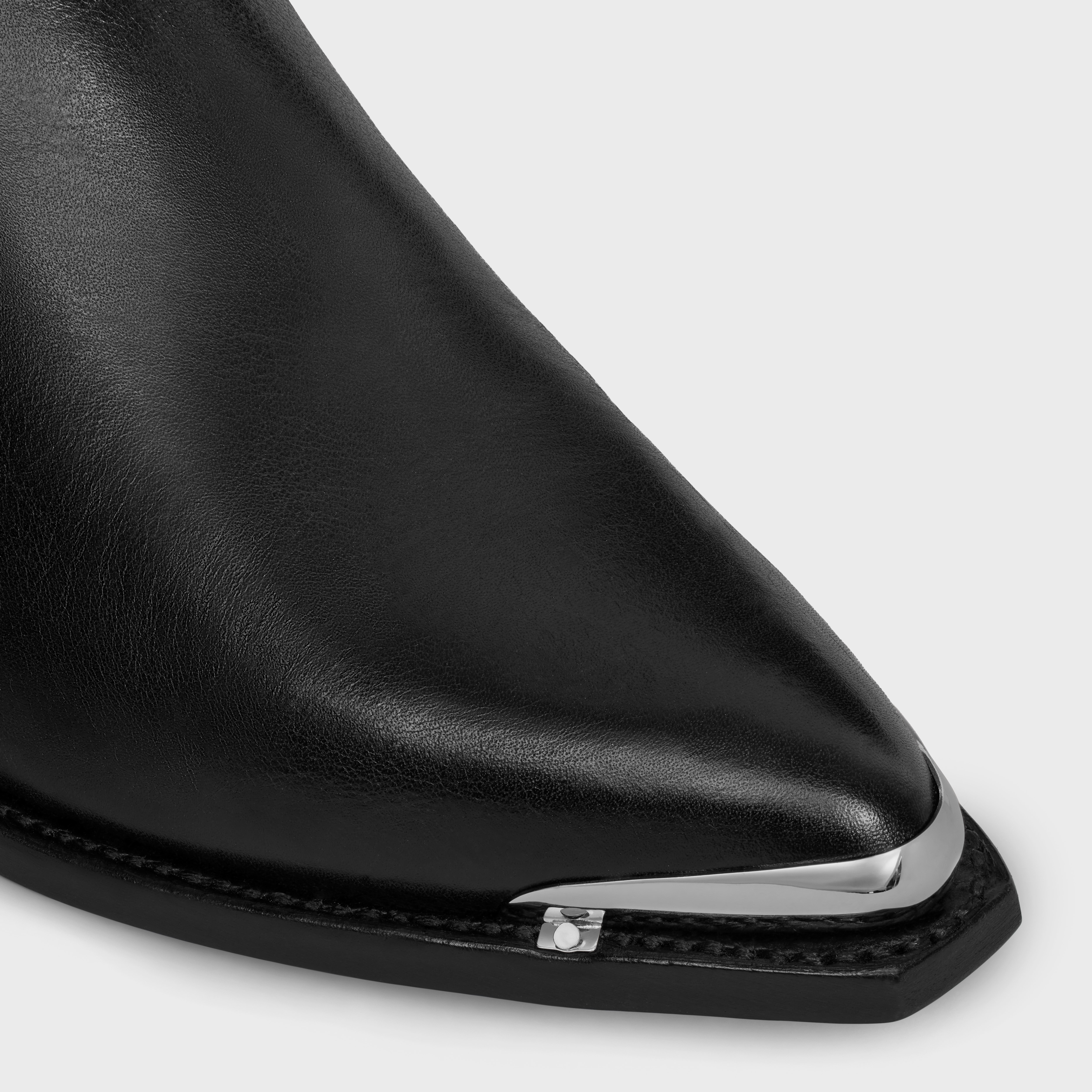 CELINE CRUISER BOOTS CHELSEA BOOT WITH METAL TOE in CALFSKIN