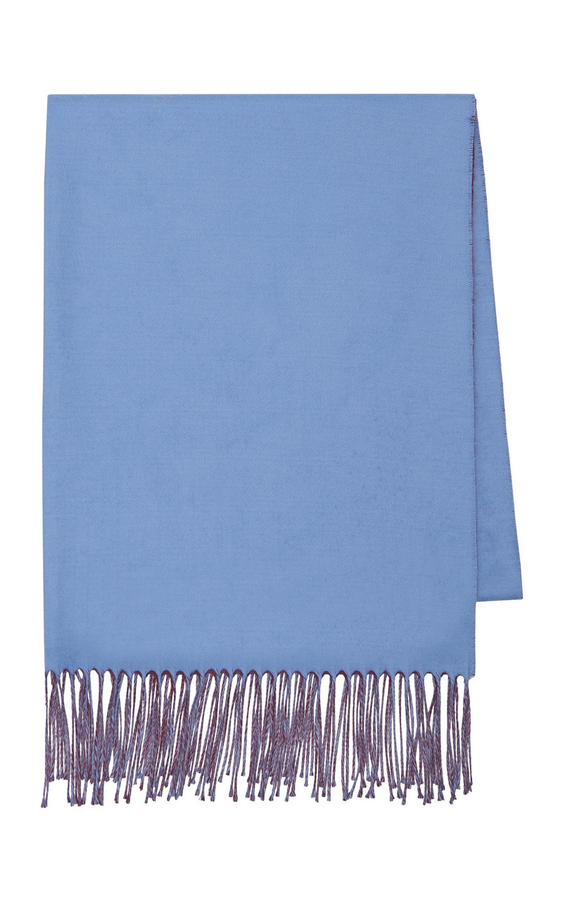 GABRIELA HEARST Hollis Fringe Scarf in Bordeaux & Sky Silk outlook