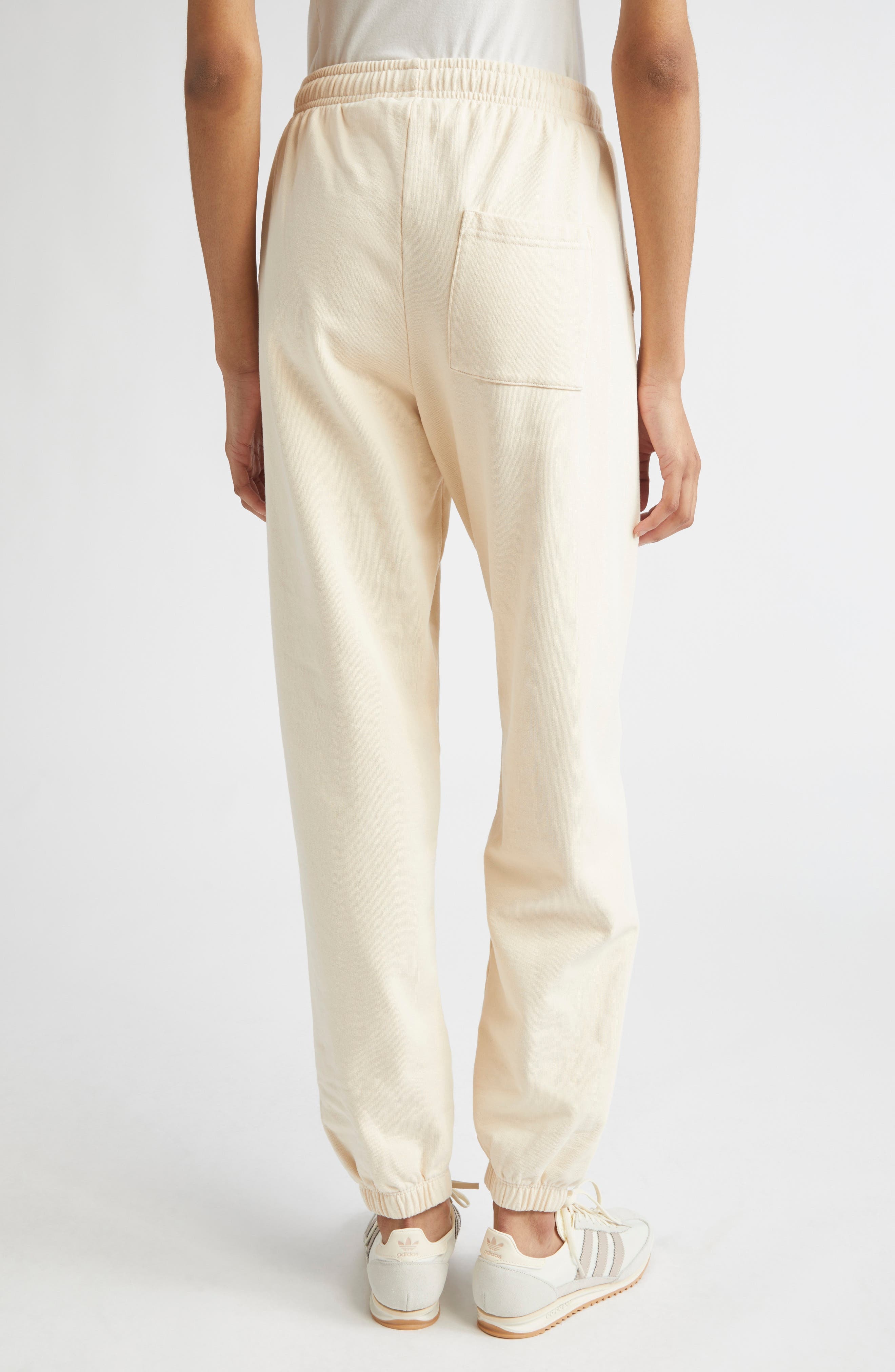 Sporty & Rich Wellness Club Cotton Sweatpants in Cream at Nordstrom - 3