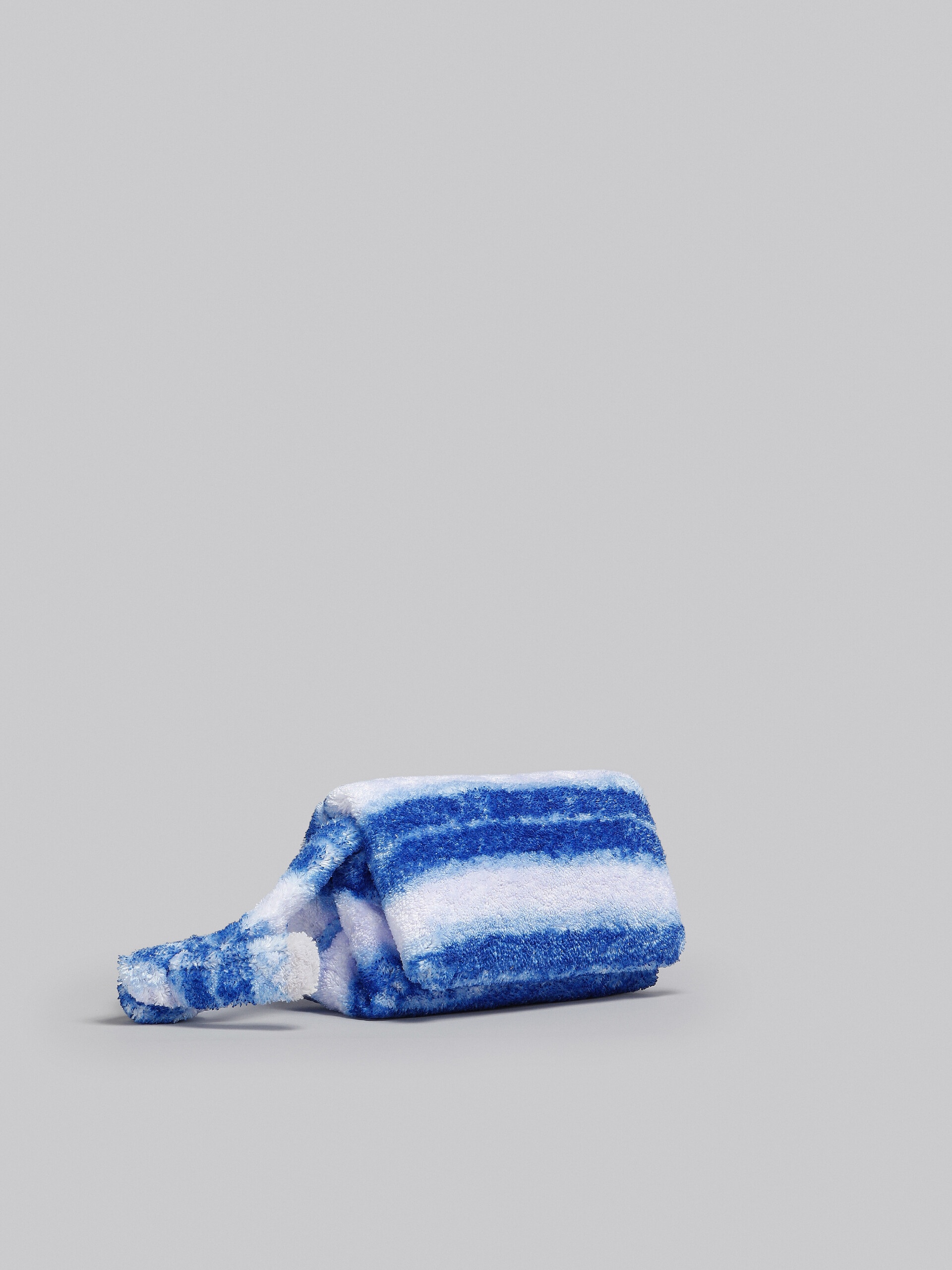 SMALL BLUE STRIPED TERRY PRISMA BAG - 6