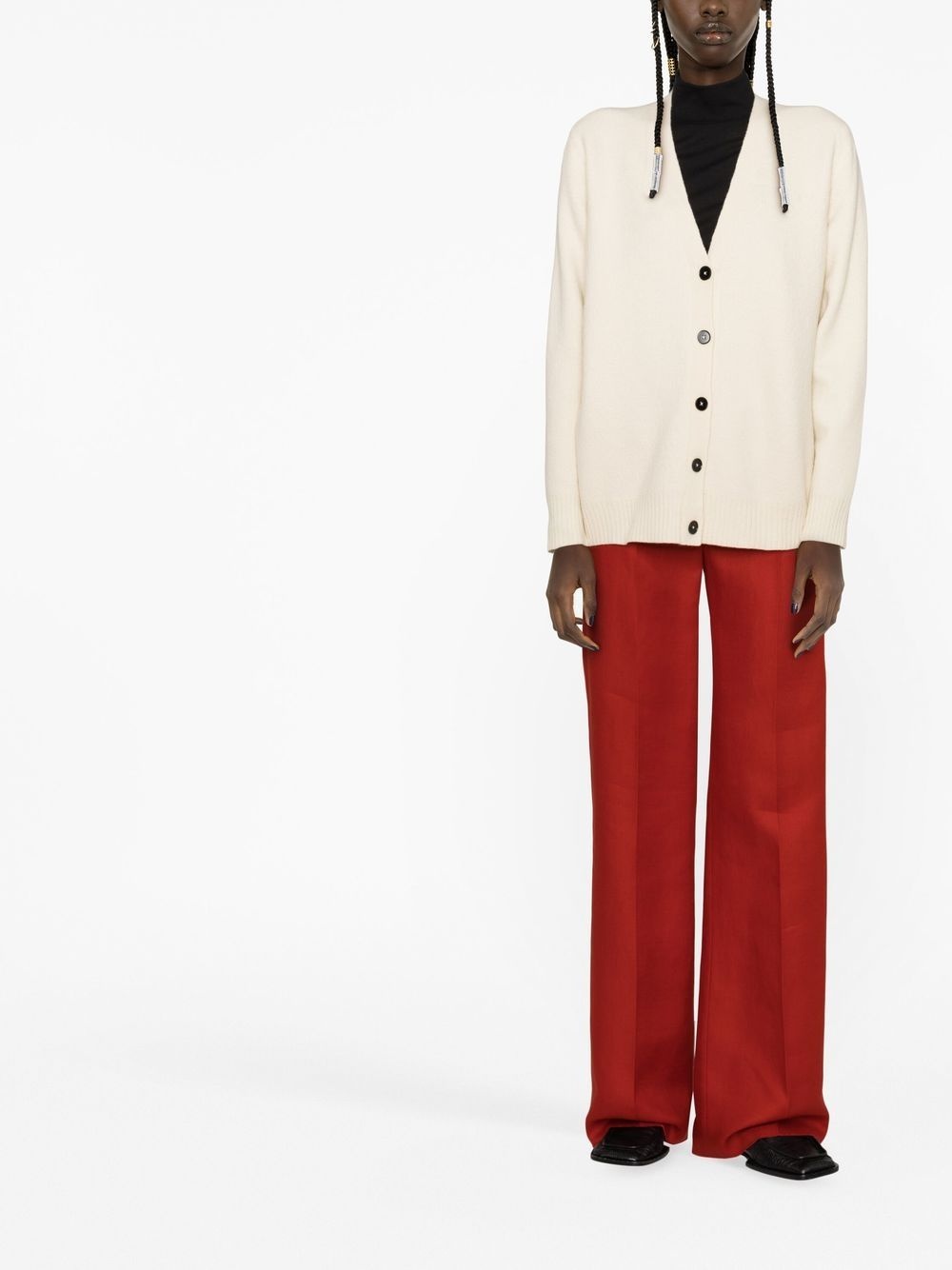 V-neck wool cardigan - 2