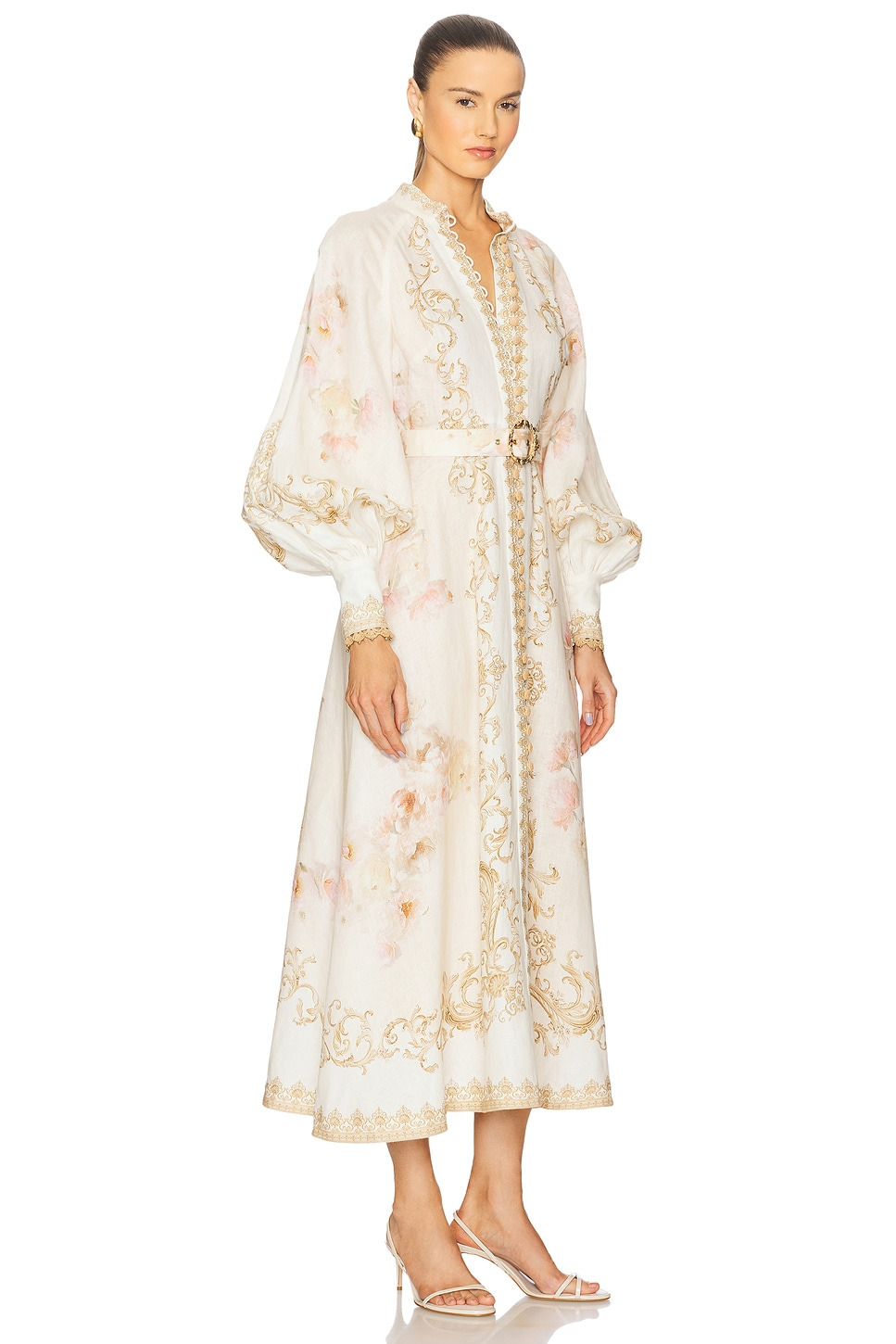 Buttoned Midi Dress - 2