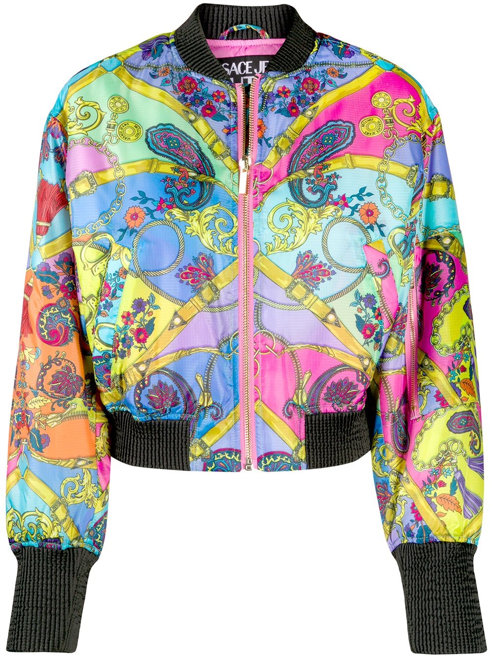 paisley fantasy print bomber jacket - 1