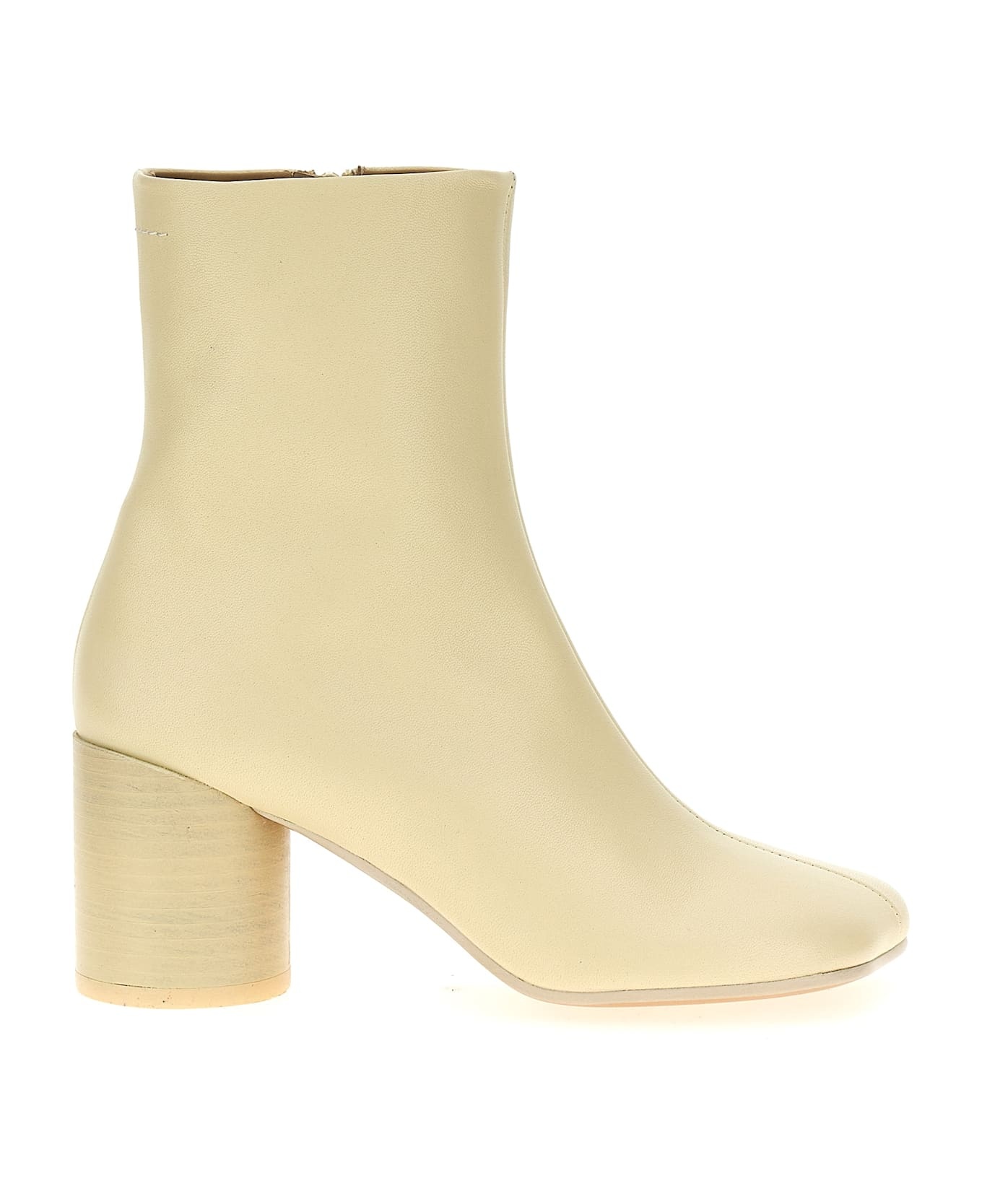 Stitch-out Leather Ankle Boots - 1