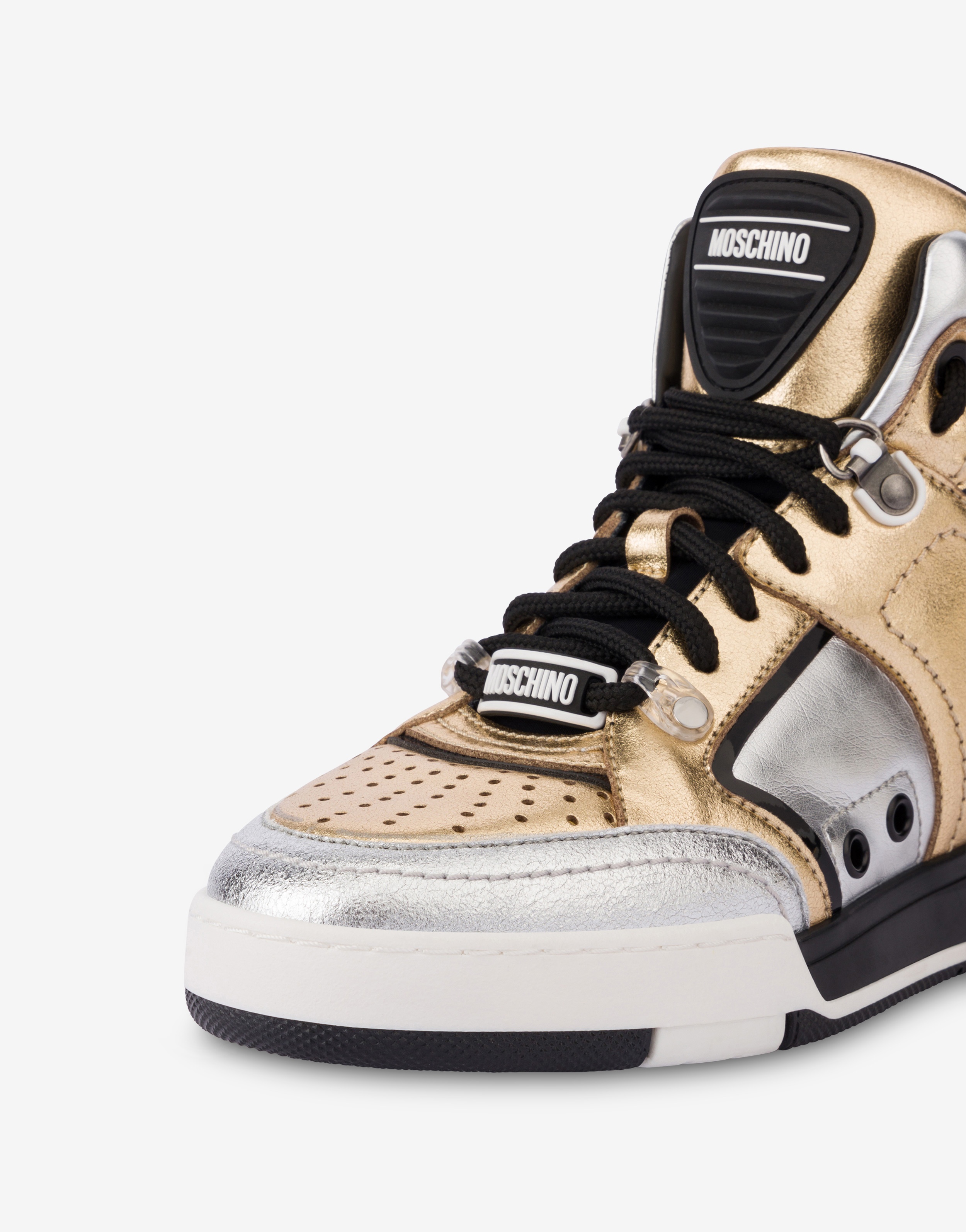 STREETBALL LAMINATED HIGH-TOP SNEAKERS - 6