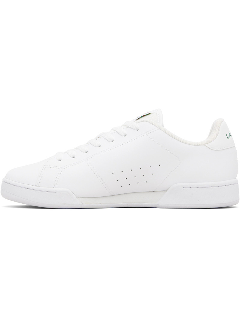 LACOSTE White Carnaby Cup Leather Sneakers outlook
