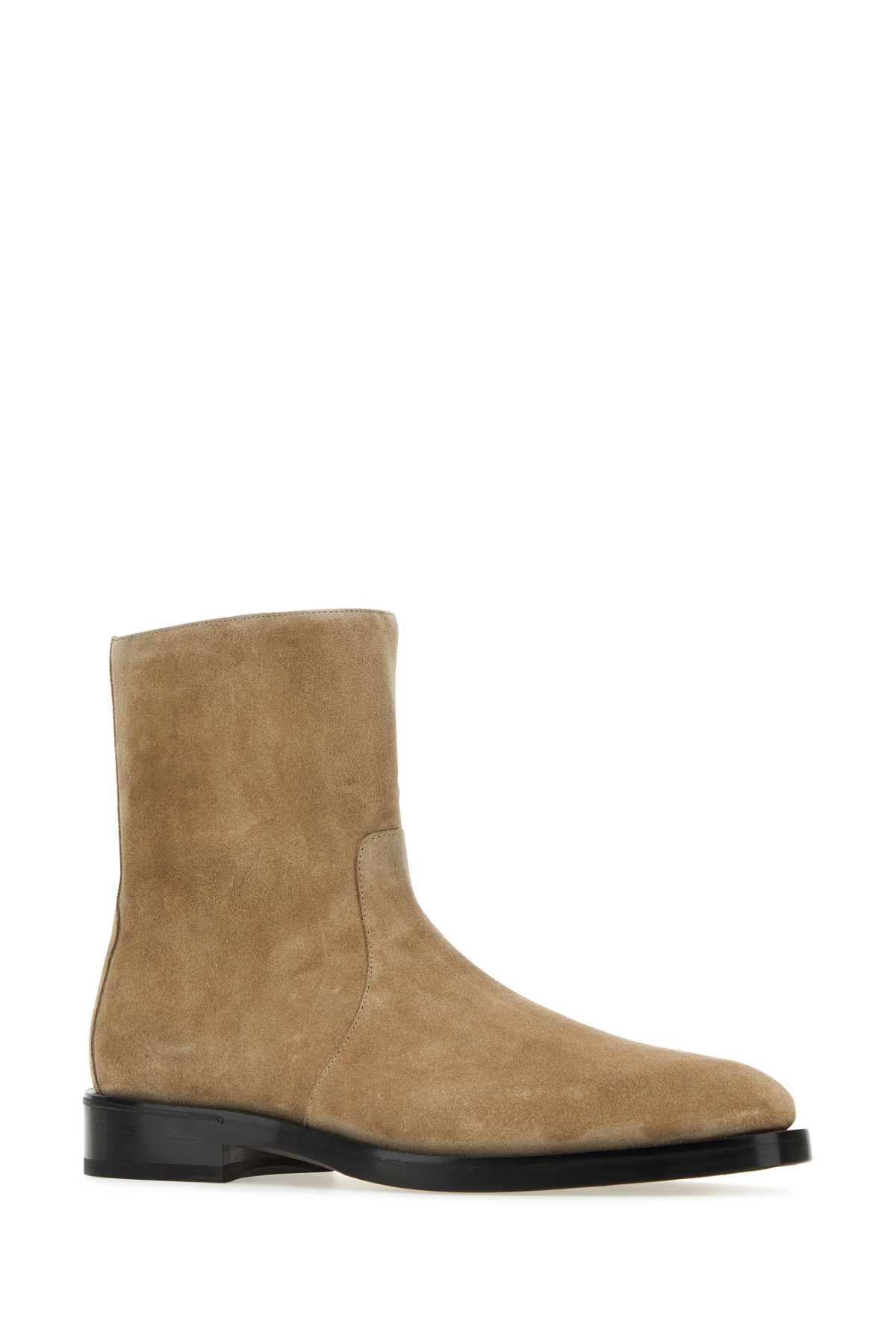 Salvatore Ferragamo Men Cappuccino Suede Gerald Ankle Boots - 2