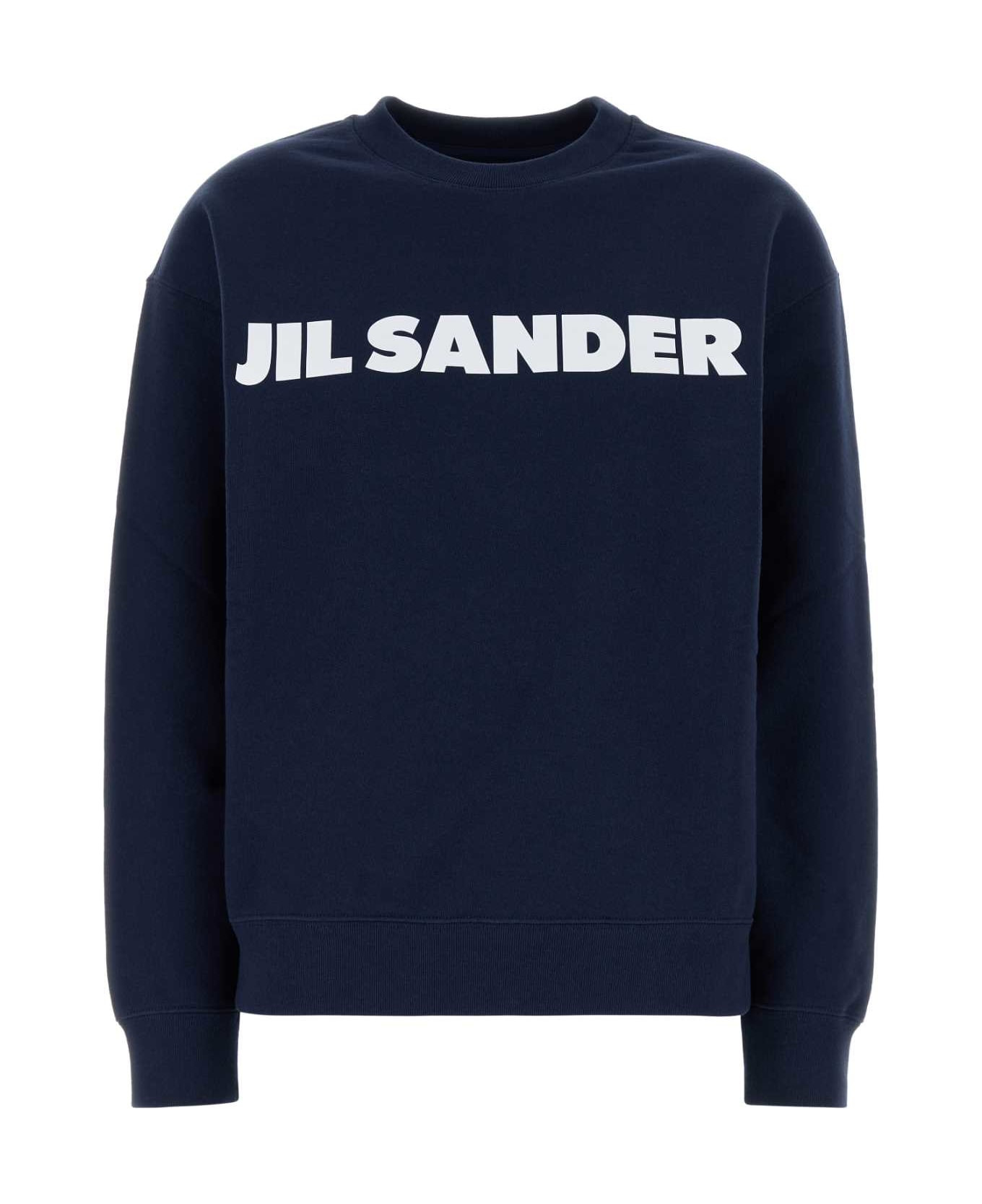 Navy Blue Cotton Sweatshirt - 1