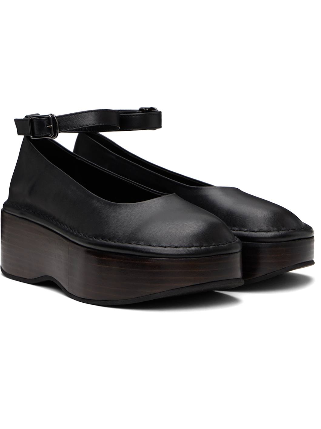 Black Platform Flats - 4