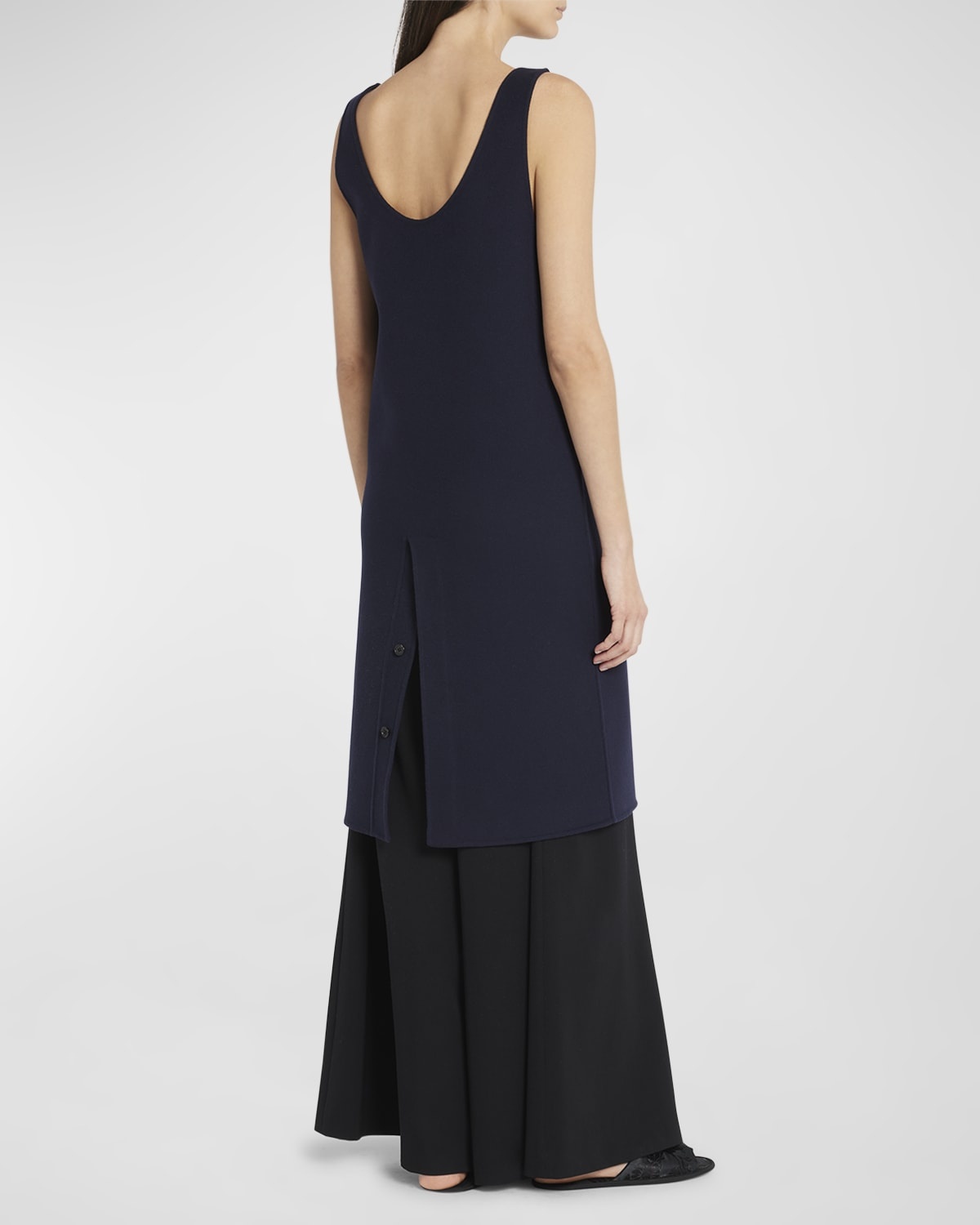 Bumi Scoop-Neck Sleeveless Button-Vented Dress - 6