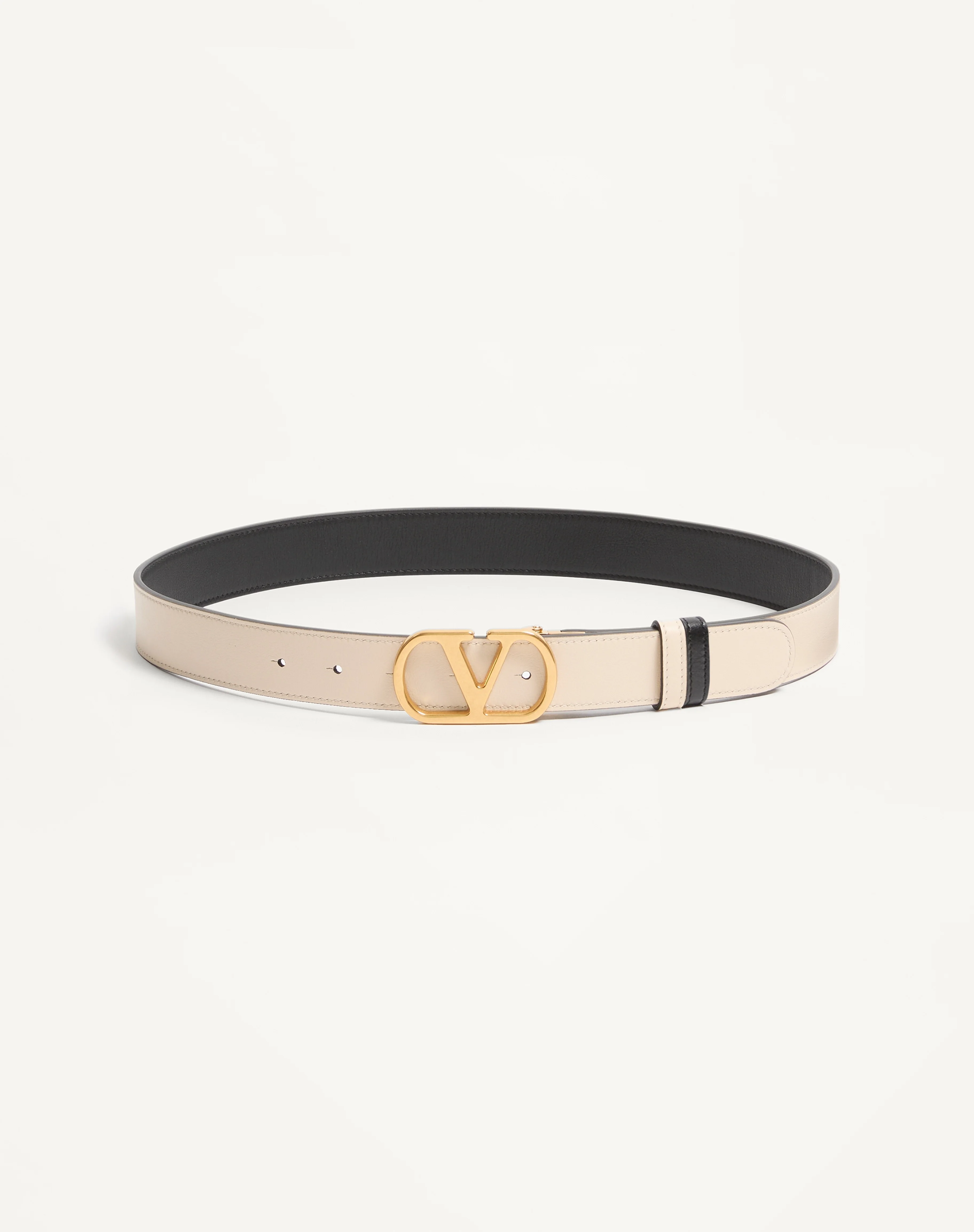 VLOGO SIGNATURE REVERSIBLE SHINY CALFSKIN BELT - 30MM / 1.2 IN. - 1