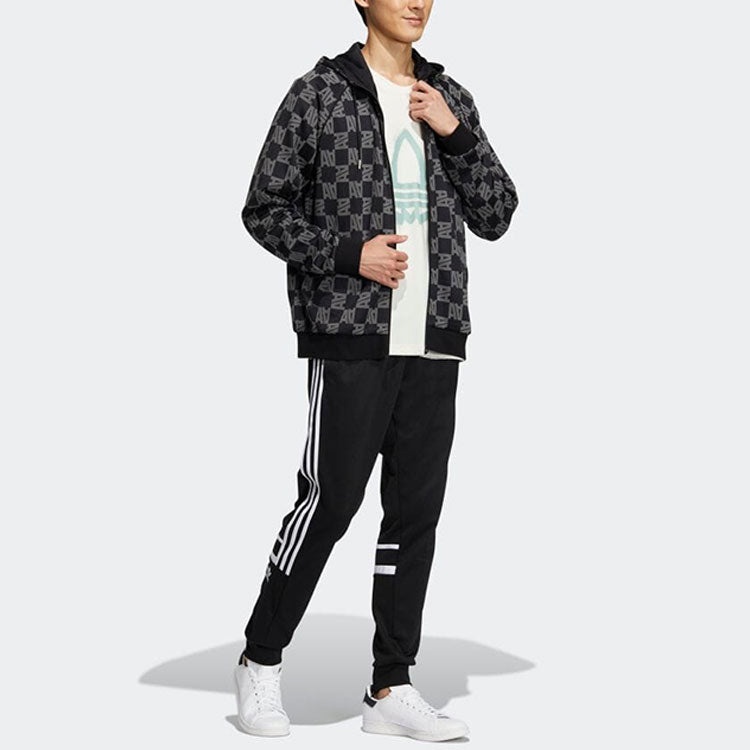 adidas Monogram Jacket 'Black White' HR3435 - 4