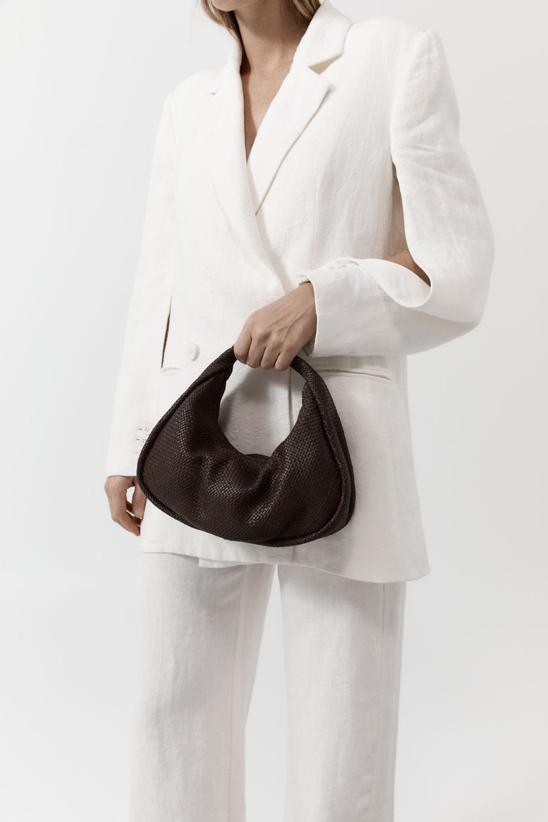 ST. AGNI Woven Bon Bon Bag - Chocolate outlook