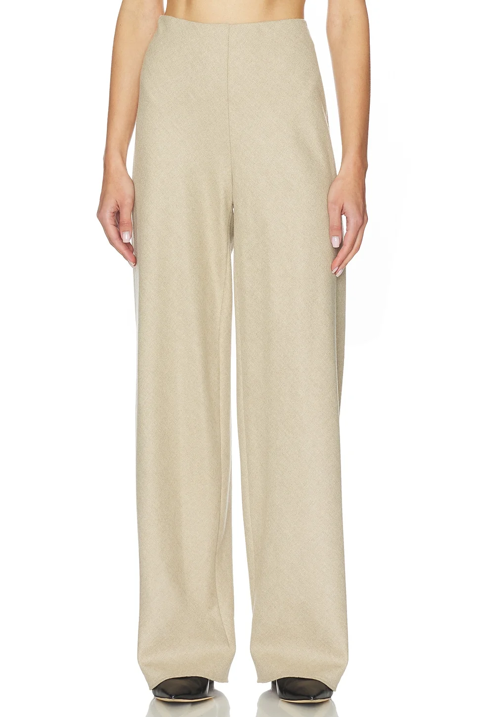 High Waist Wool Blend Bias Pant - 1