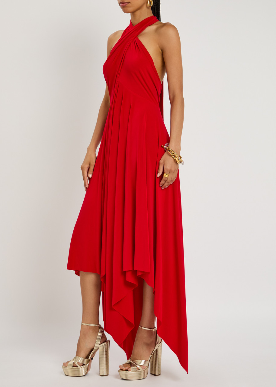 Norma Kamali Convertible Asymmetric Stretch-jersey Midi Dress - 4