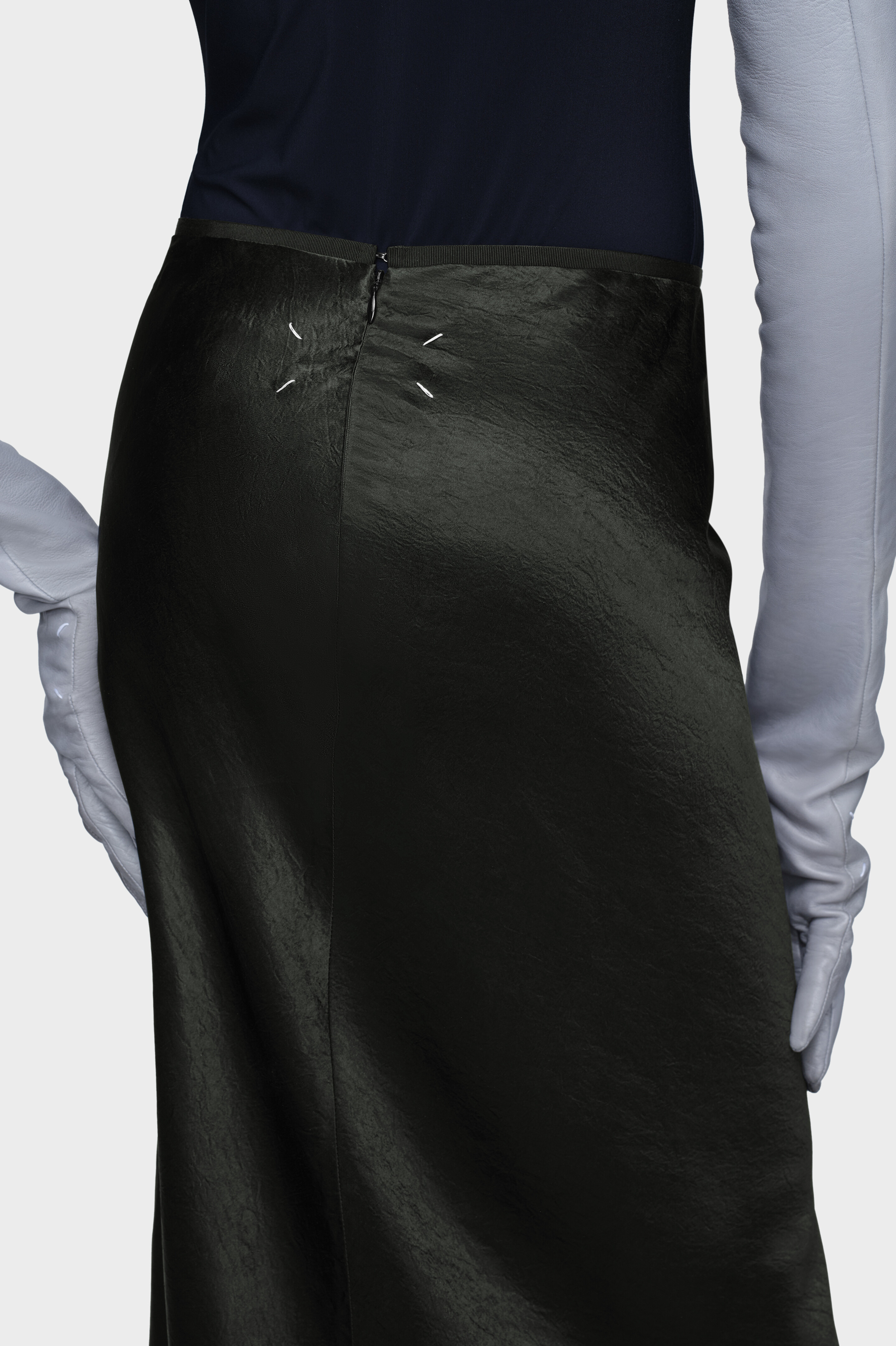 Satin midi skirt - 5