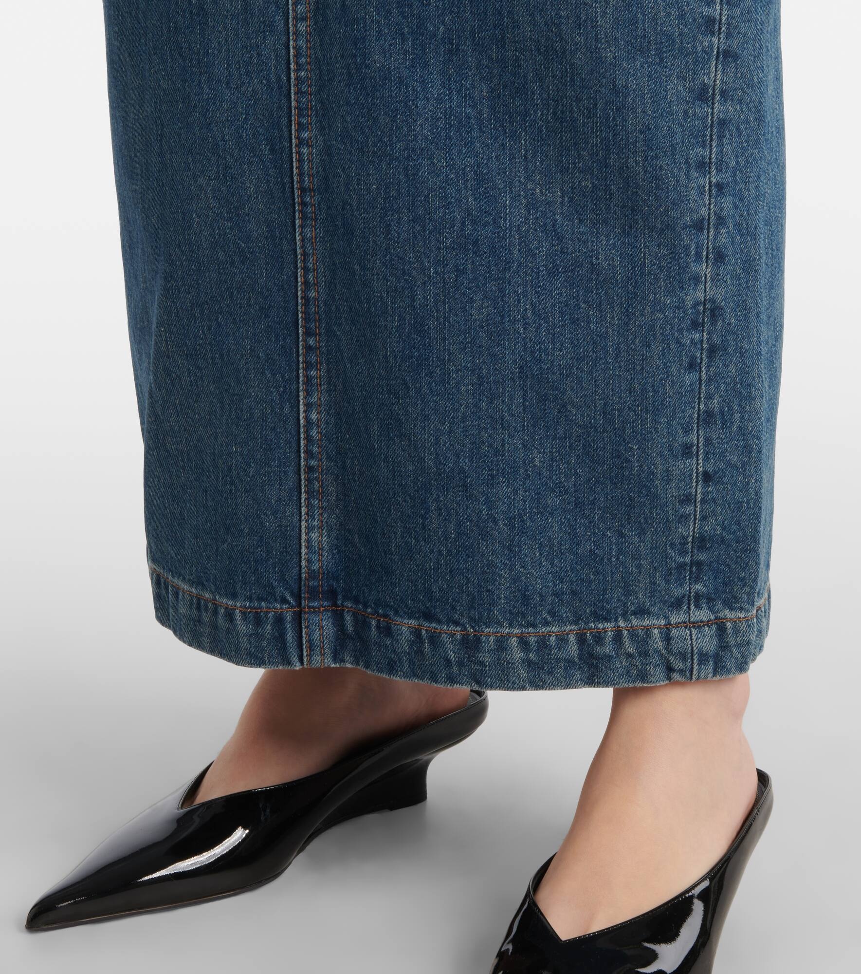 Denim maxi skirt - 5