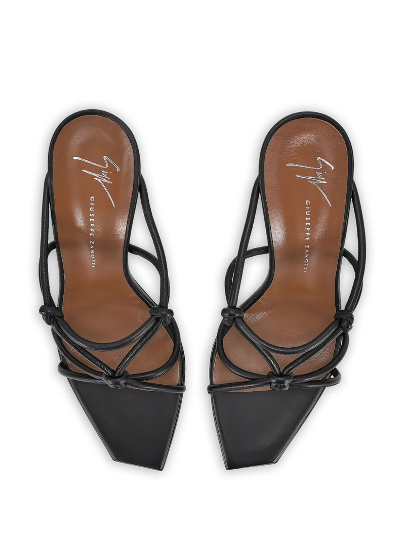 knotted detail square toe mules 4