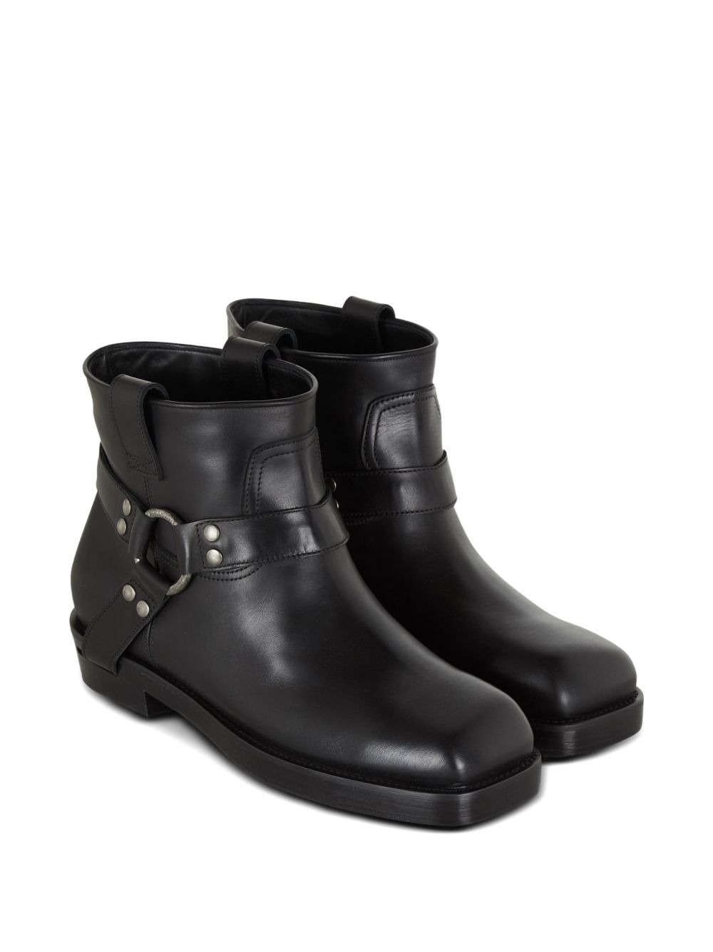leather biker ankle boots - 2
