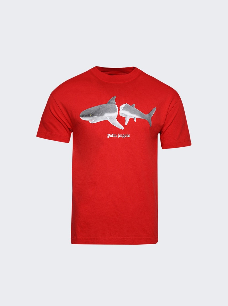 Shark Classic T-Shirt Red and White 1
