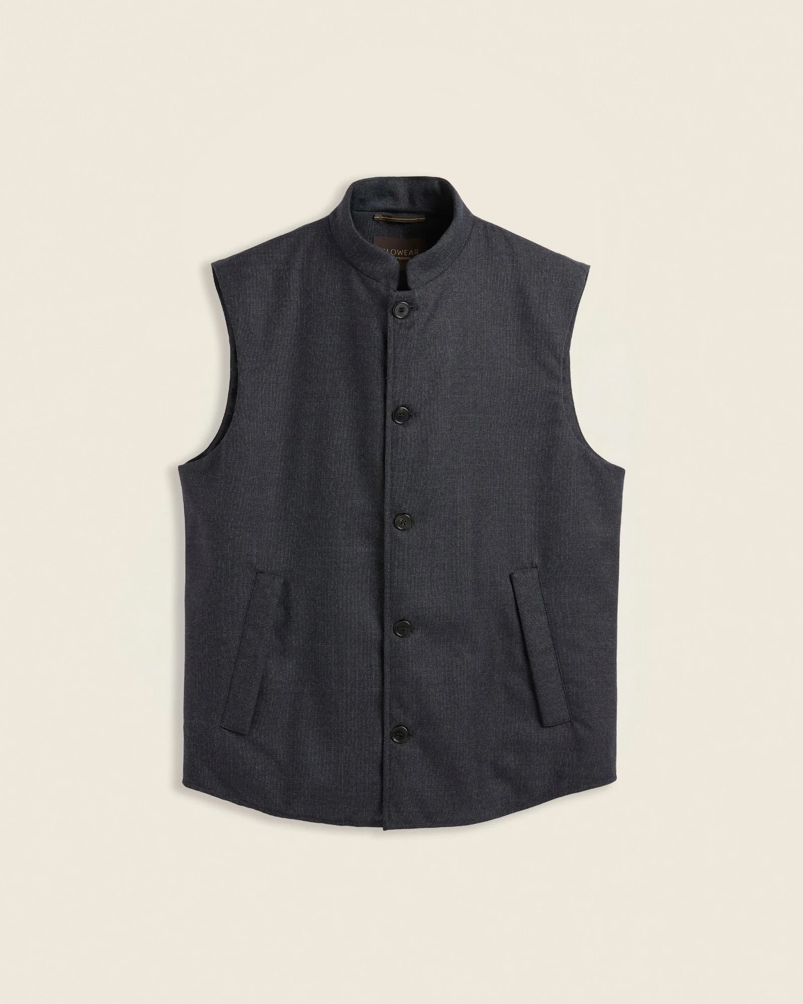 Regular fit padded gilet in wool - 1