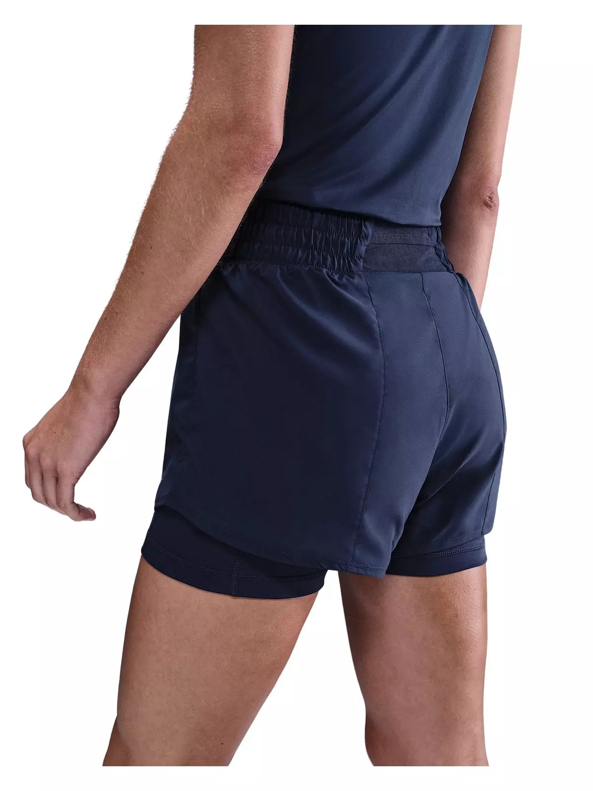 Women's One Dri-FIT High-Waisted 3" 2-in-1 Shorts -Navy - 2