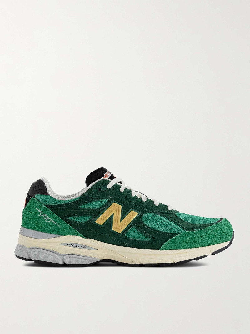 MADE in USA 990v3 Mesh and Suede Sneakers - 1