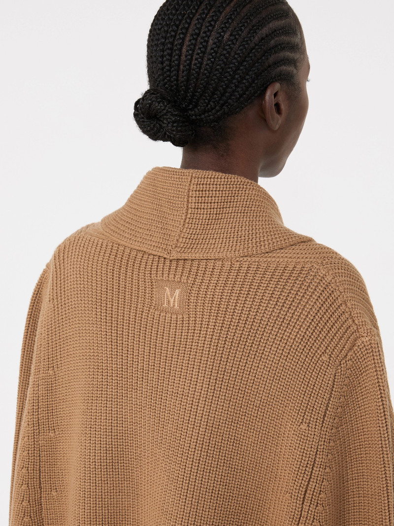 AGENZIA Double-breasted wool cape - CAMEL 5