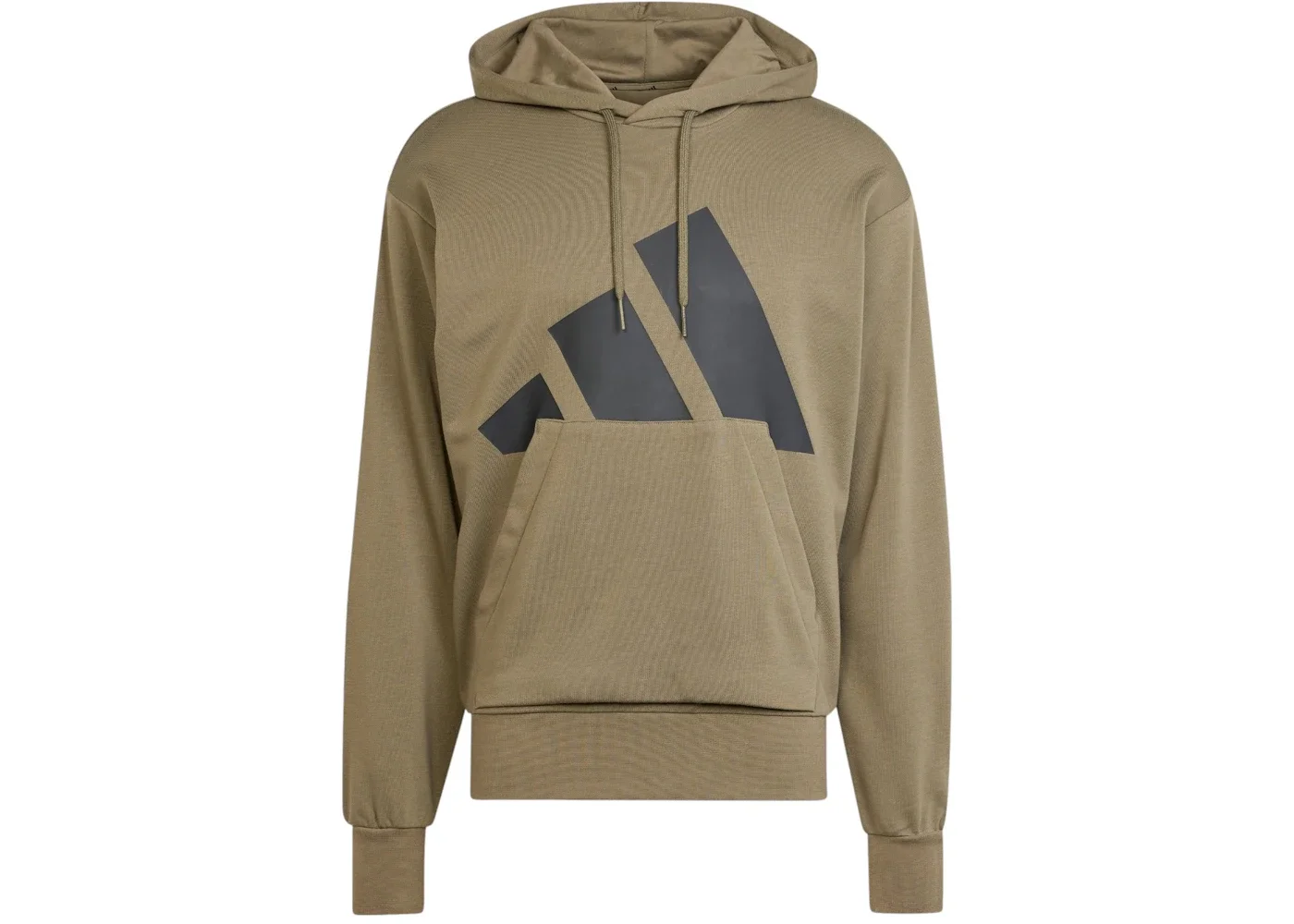 adidas Essentials Big Logo French Terry Hoodie Olive Strata/Black - 1