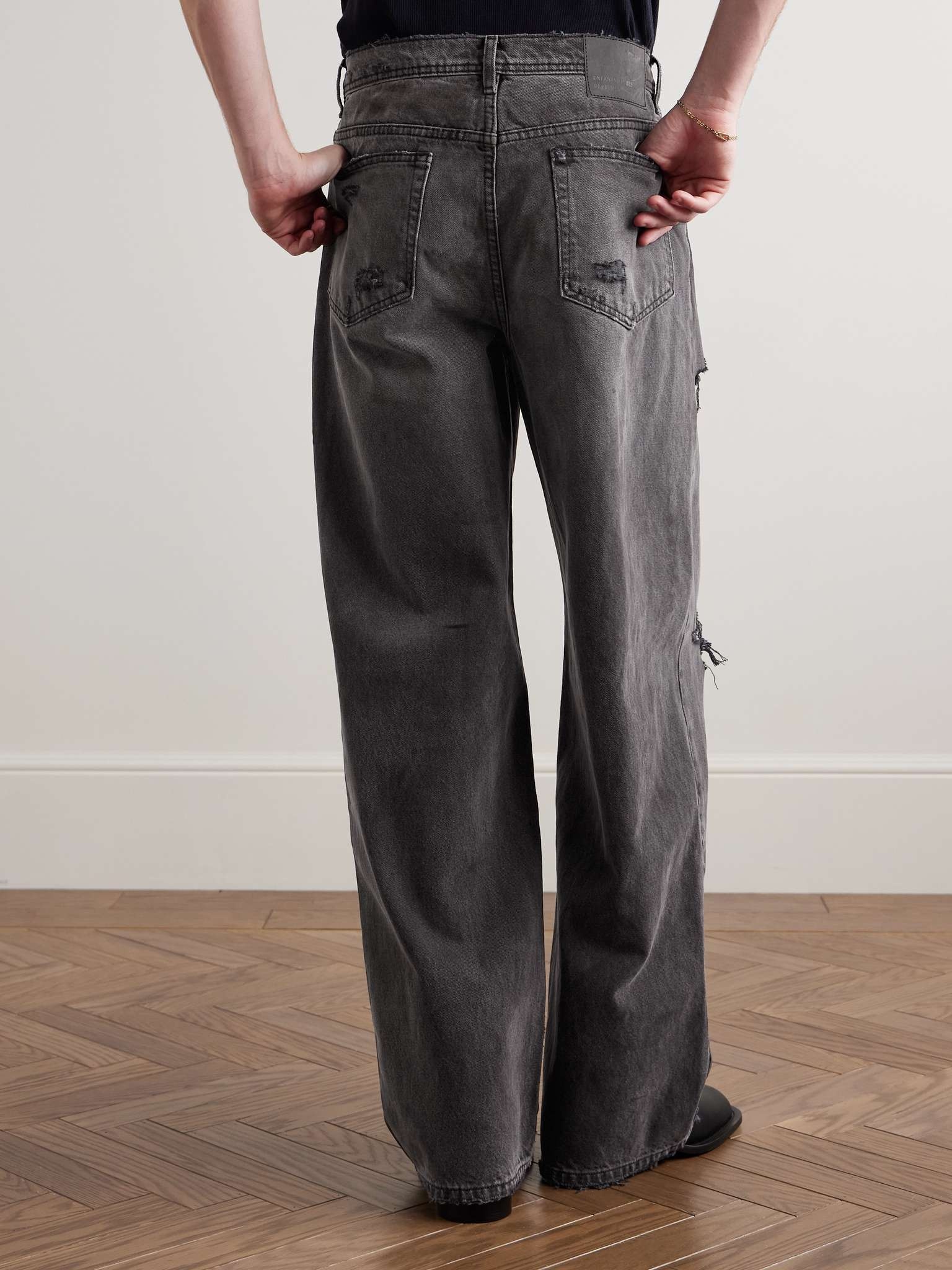 Corpse Pose Wide-Leg Distressed Jeans - 5