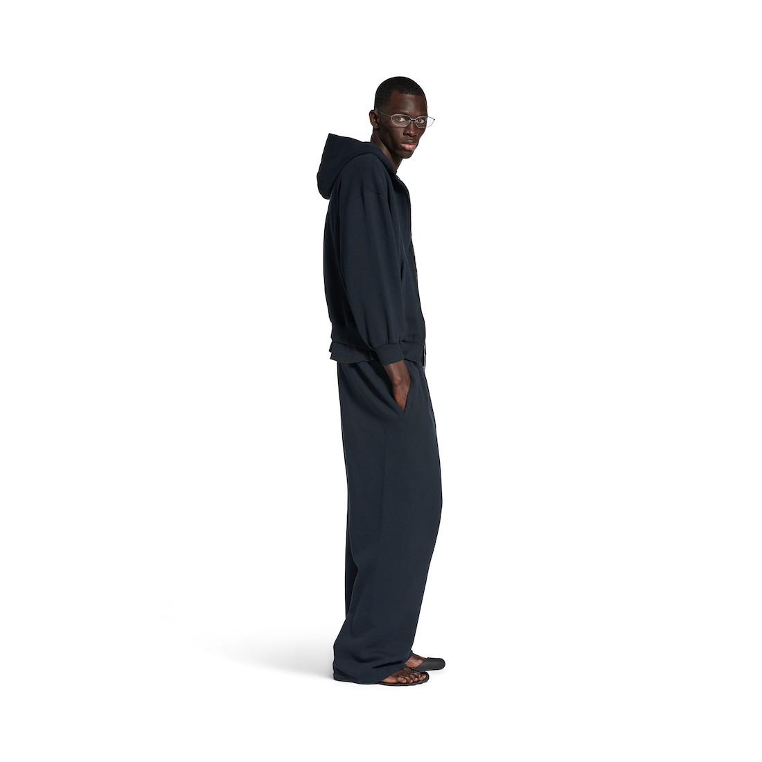 Men's Balenciaga I Scholl Baggy Sweatpants in Black Faded - 3