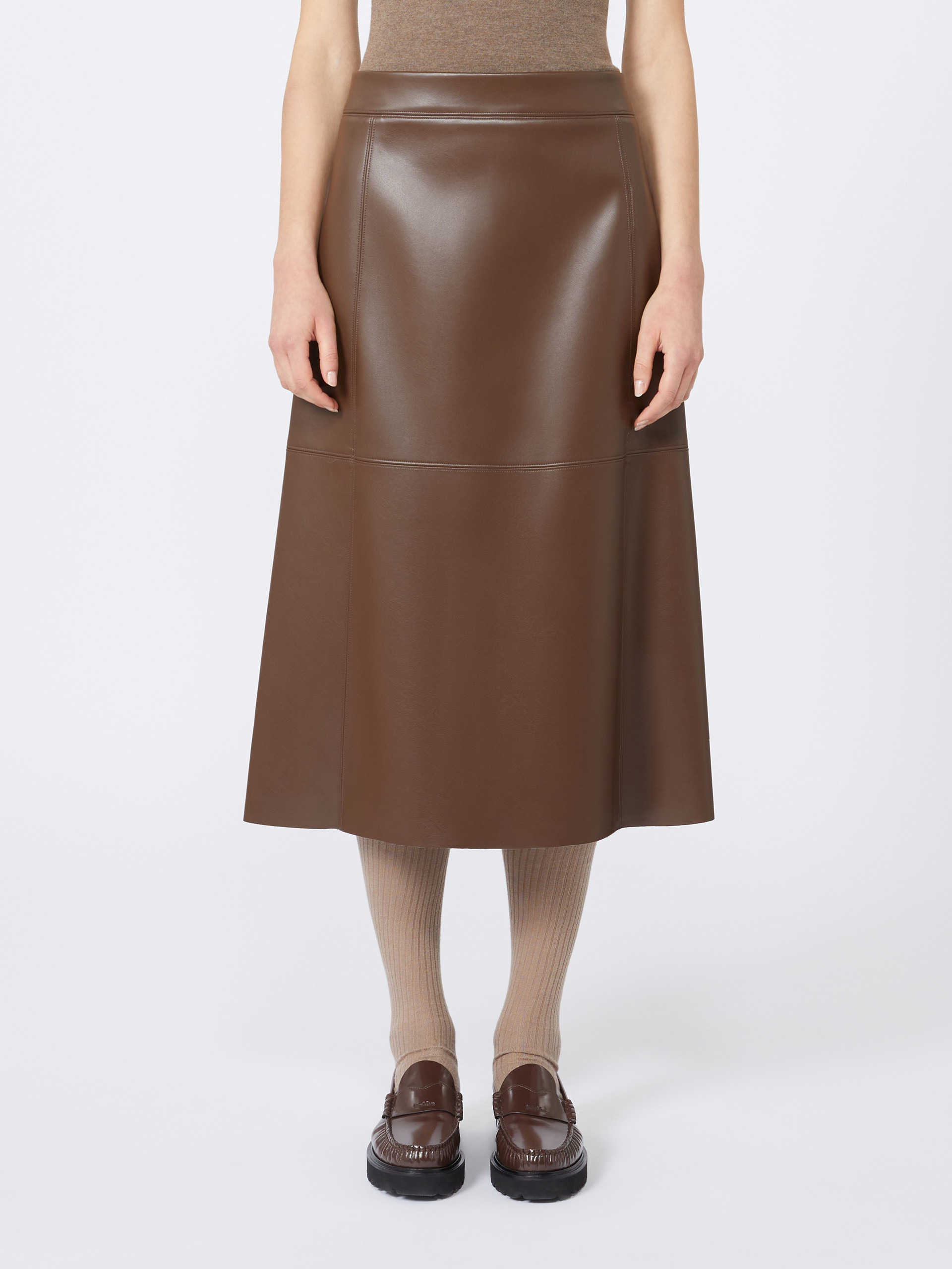 PLATA Coated fabric skirt - 3