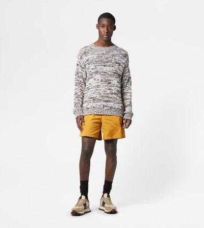 Tod's JUMPER IN MOULINÉ COTTON - BROWN, OFF WHITE outlook