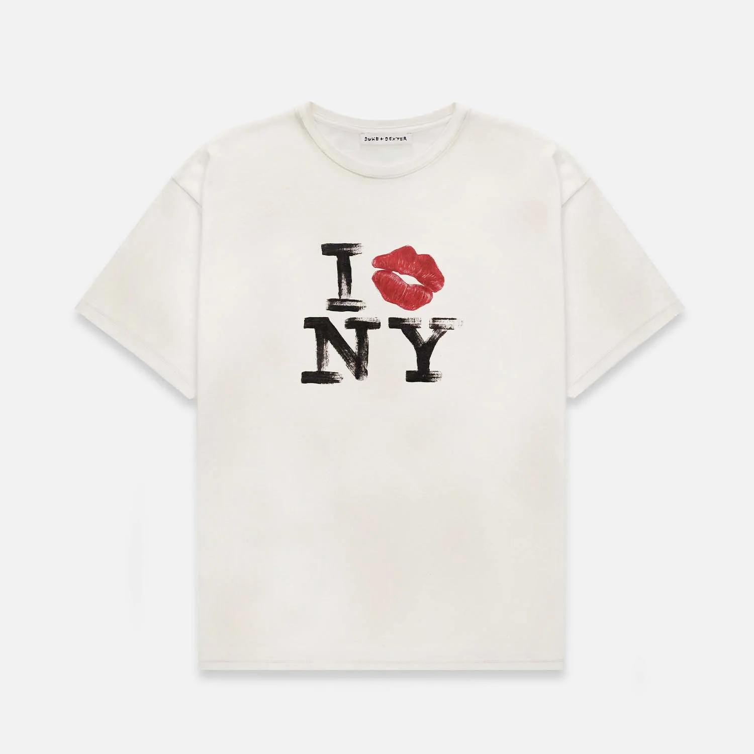 I Kiss NY Vintage White T-Shirt - 1