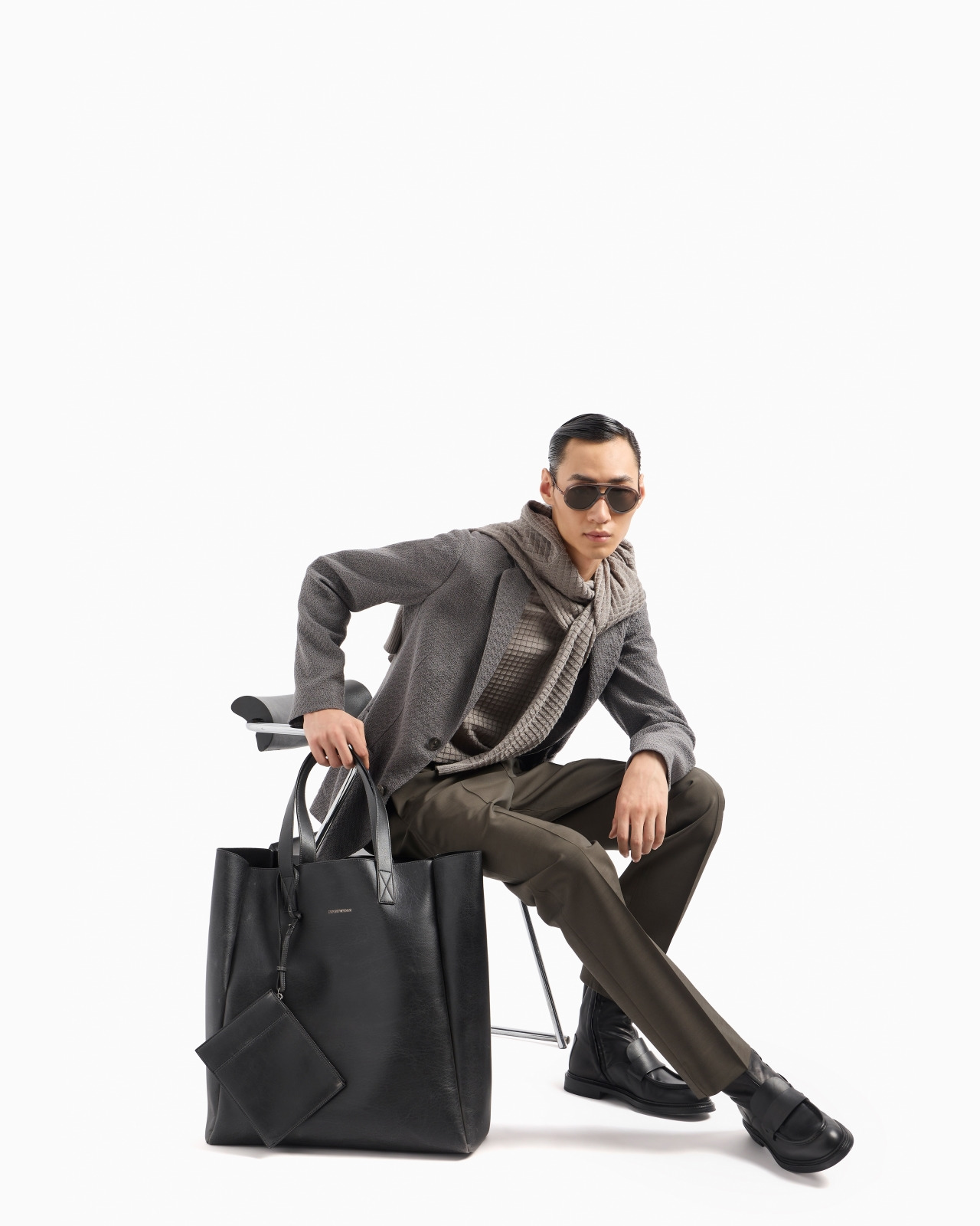 Ultra-lightweight, virgin-wool jacquard knit single-breasted jacket - 4