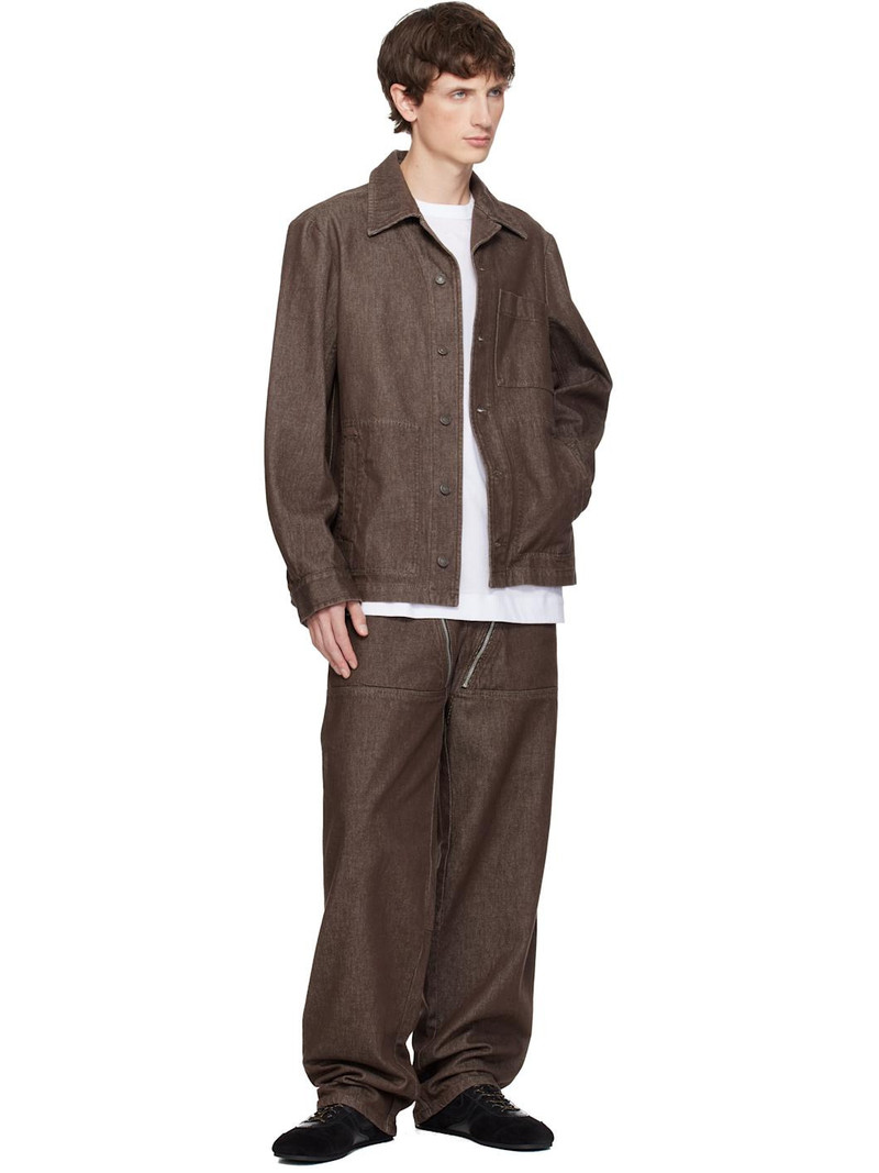 Dries Van Noten Brown Denim Shirt Jacket outlook