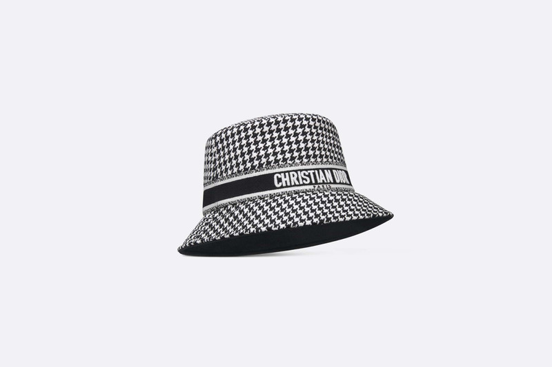 D-Bobby Houndstooth Small Brim Bucket Hat 3