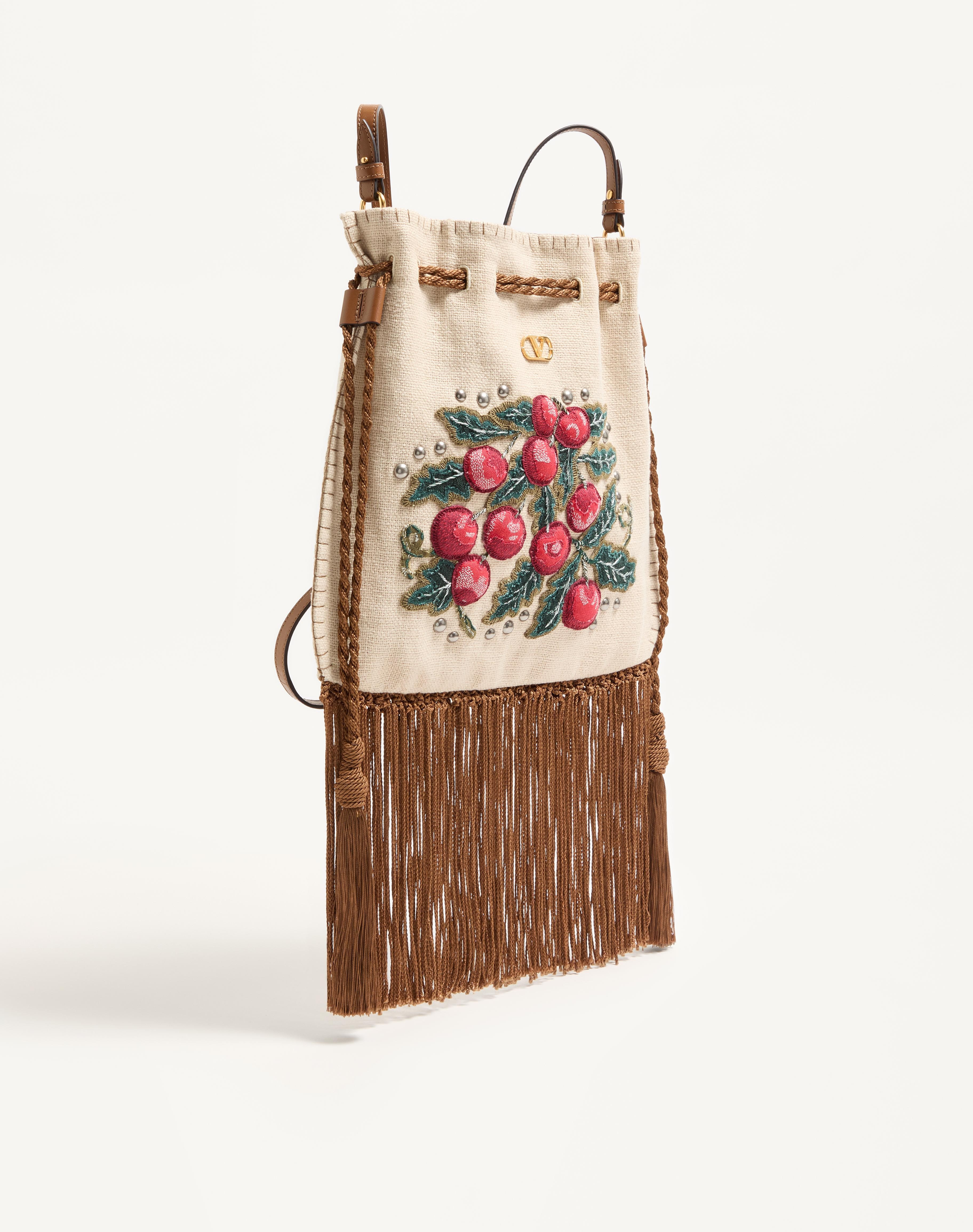 VALENTINO GARAVANI NELLCÔTE ALICE EMBROIDERED BAG WITH FRINGES - 3
