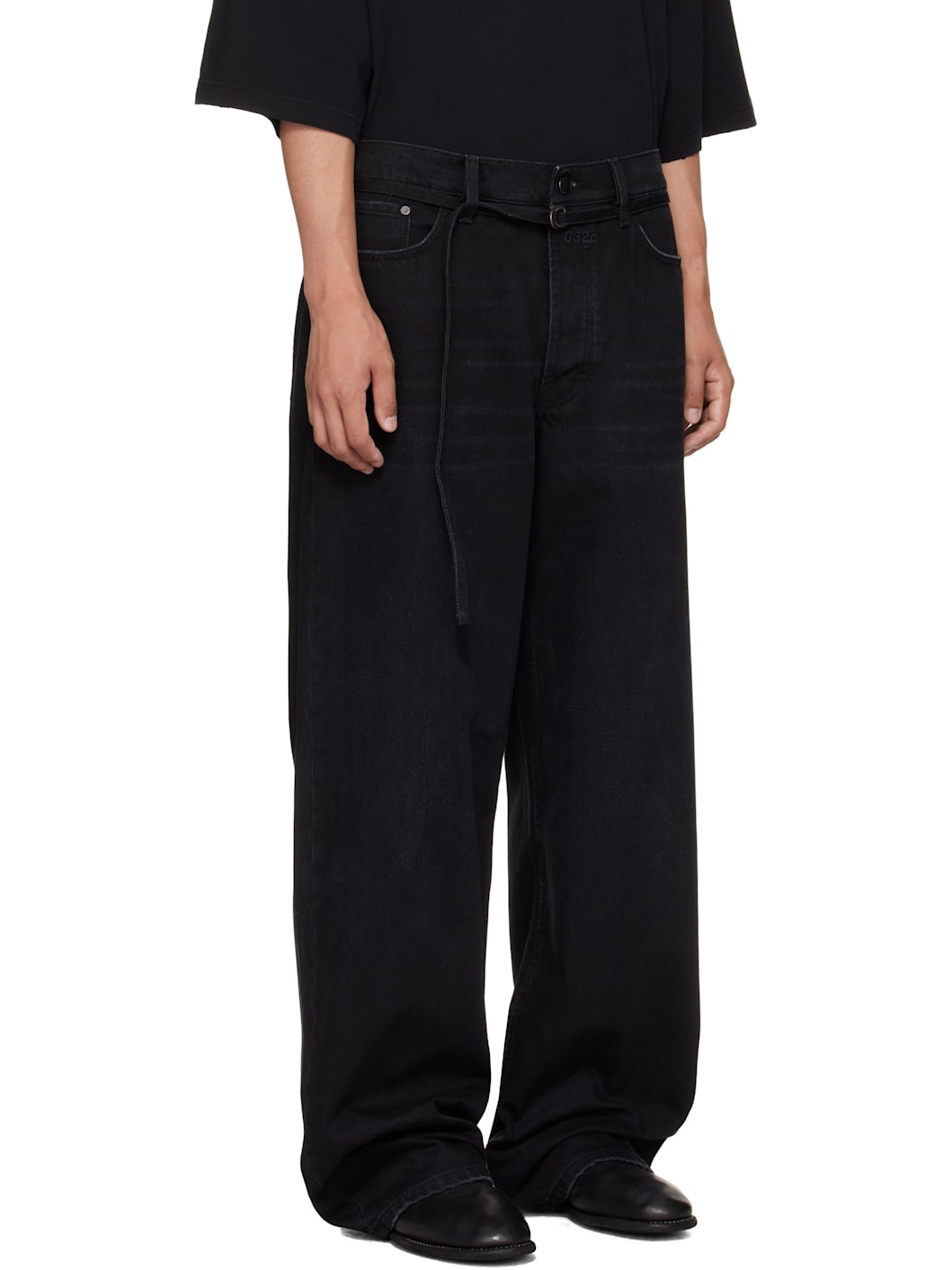 Black "Down To Earth" Wide Leg Jeans - 2