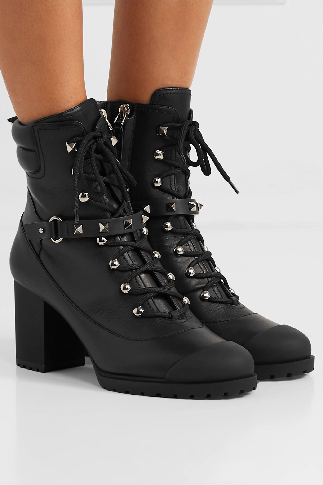 Valentino Garavani Rockstud 95 leather ankle boots - 2