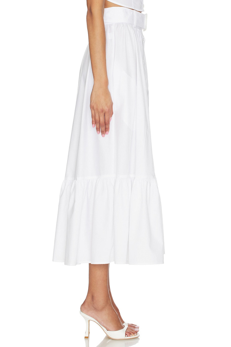 MATTHEW BRUCH Button Down Midi Skirt outlook