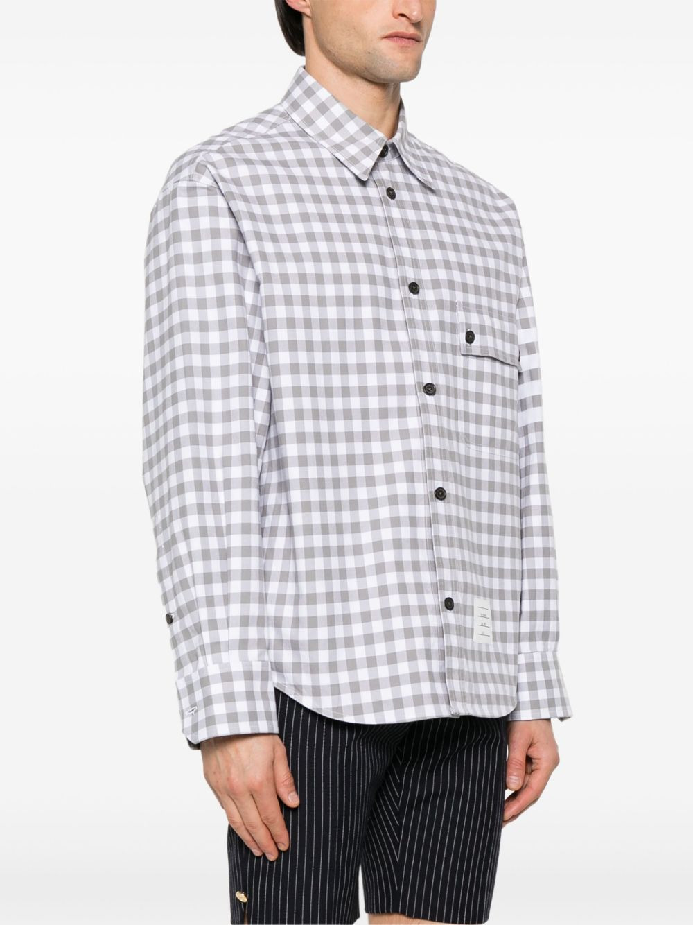 gingham-pattern shirt - 3