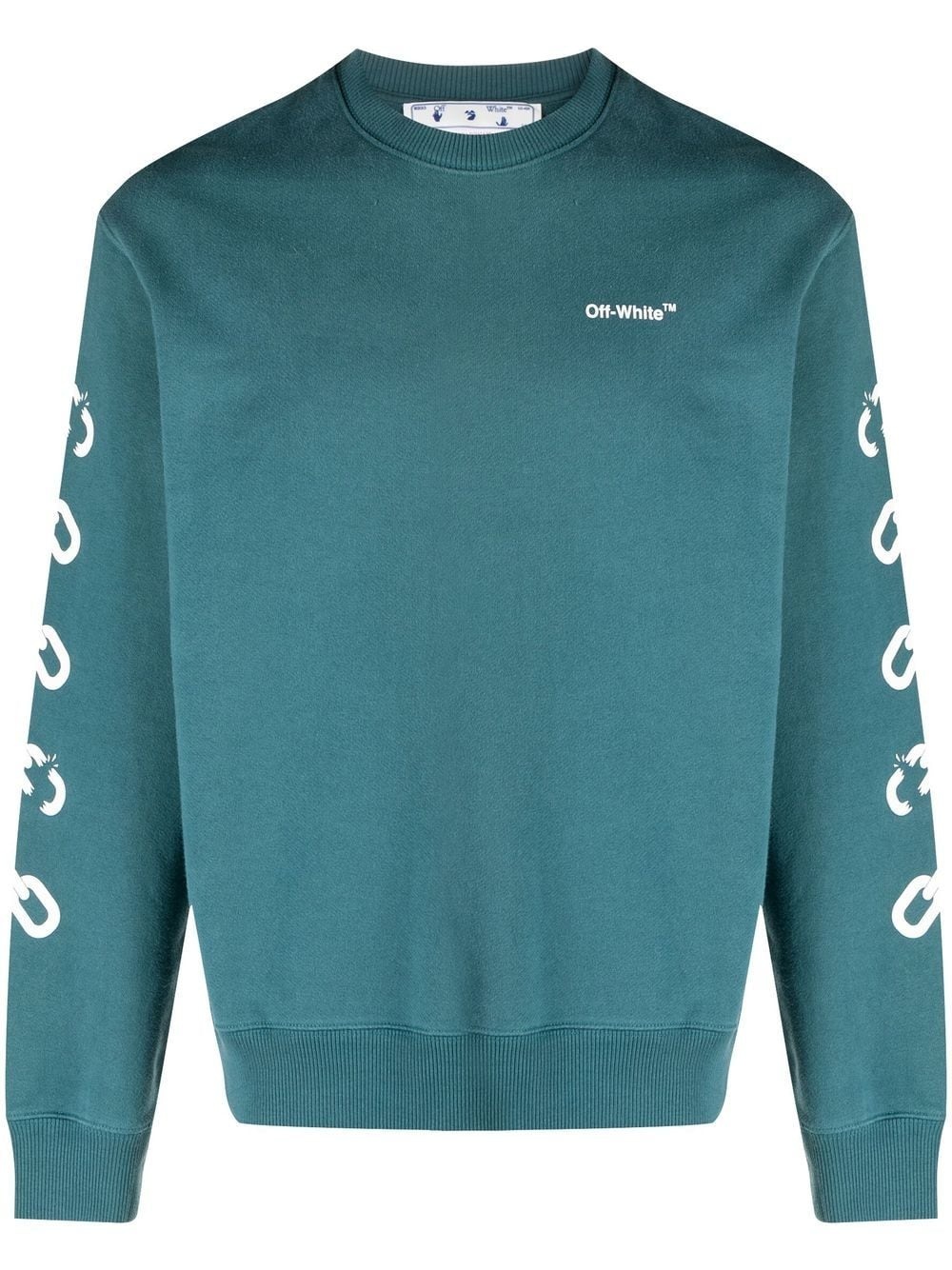 Chain Arrows print crew neck sweatshirt - 1