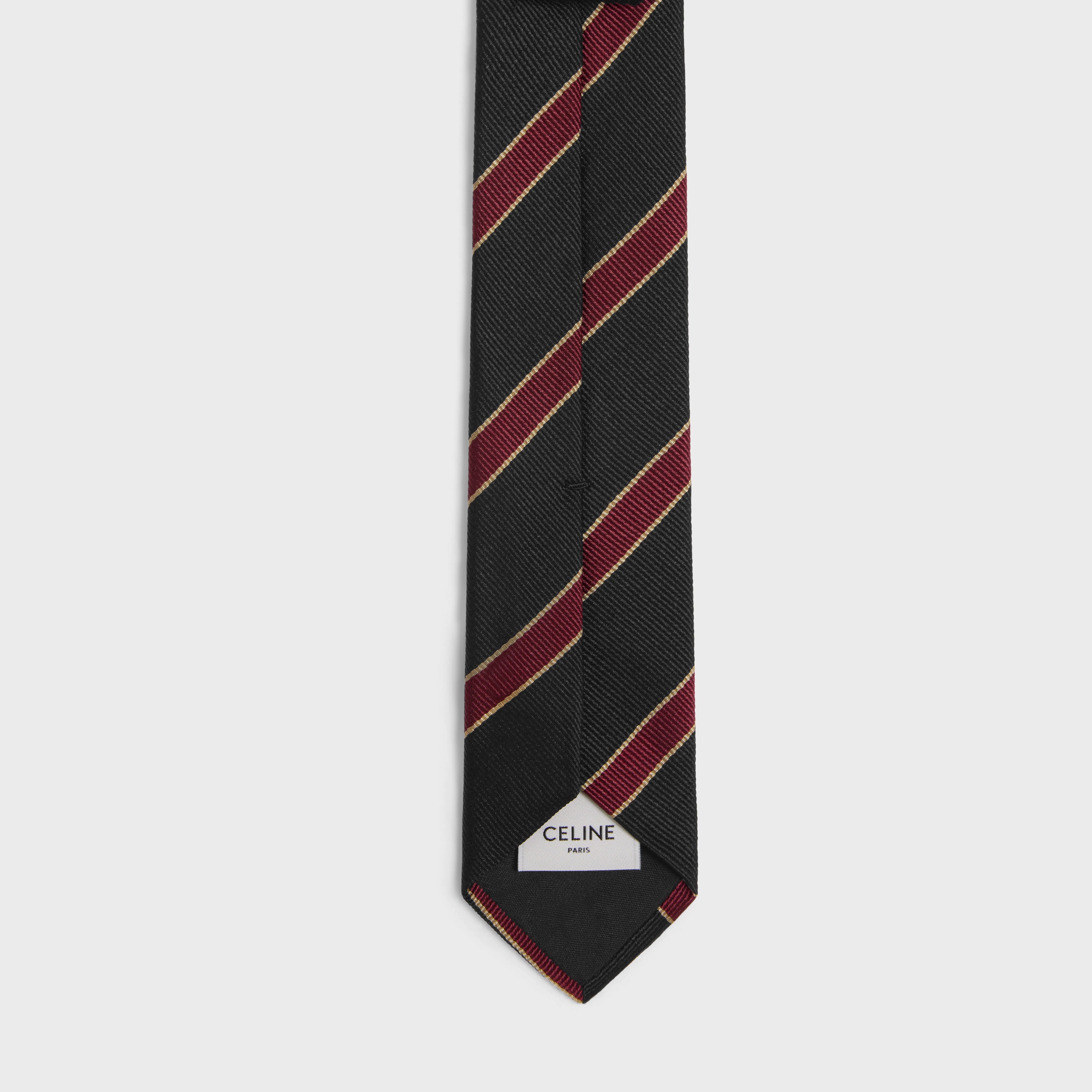 thin tie in striped silk - 2
